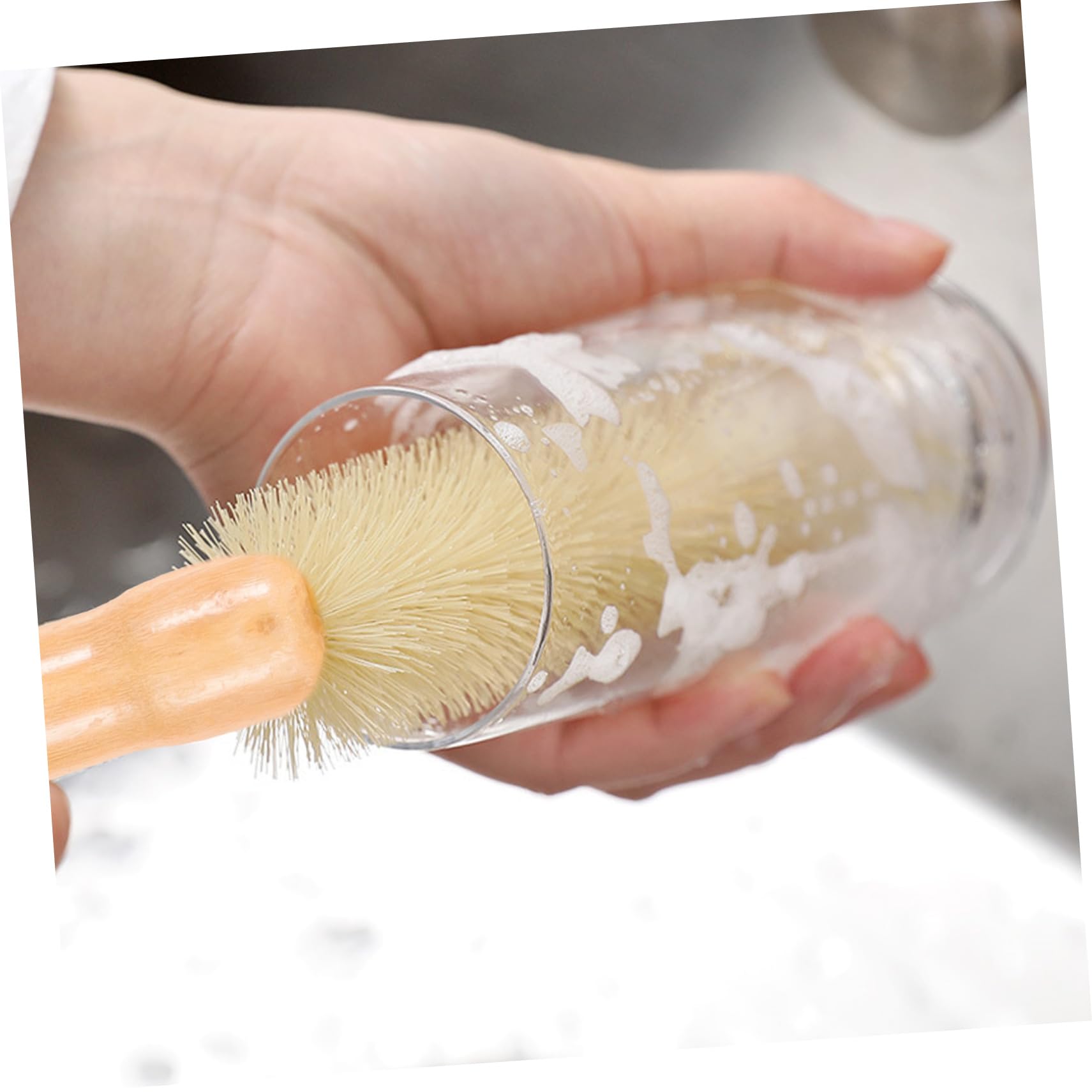 FOMIYES 5pcs Kitchen Cup Brush Cup Cleaning Brush Wood Handle Bottle Brush Cleaner Brush Wood Handle Brush Bottle Cleaning Brush Bottle Brush Water Bottle Brush Cleaning Tool