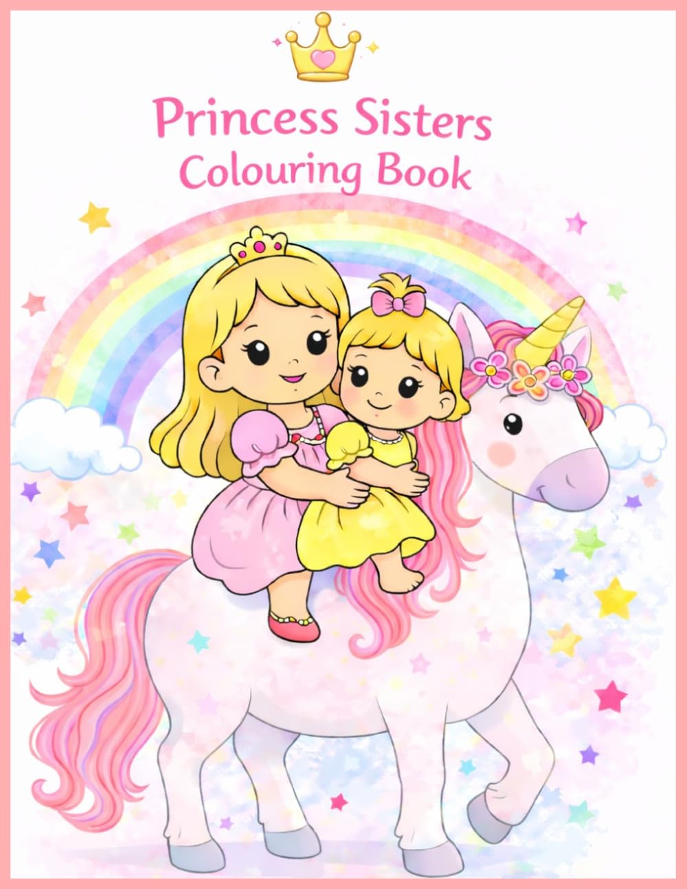 Princess Sisters Colouring Book: Simple and Fun Colouring Pages for Little Kids Ages 2-6 (The Adventure Alexandra & Kayah Colouring Books)