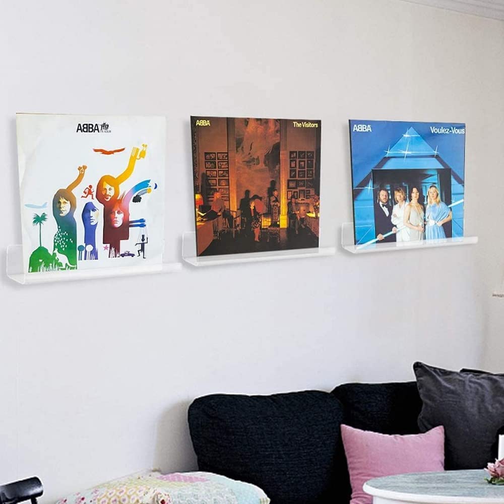 Supporti Per Vinili Da Parete - 6 Mensole In Acrilico Per Dischi, Libri E Collezioni, 4 Pollici - Foto 5