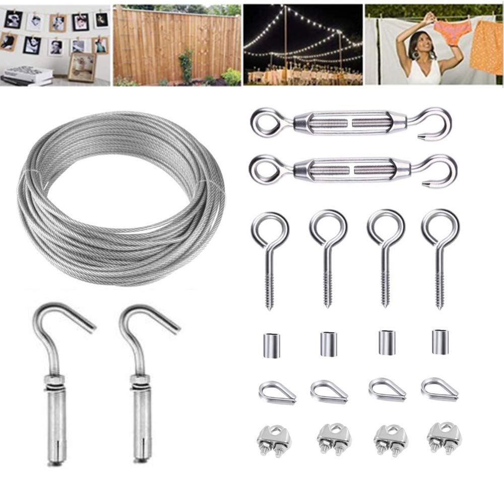 HOMPER Cable Railing Kit/Garden Wire/Espalier Wire Kit/Wire Fence Roll