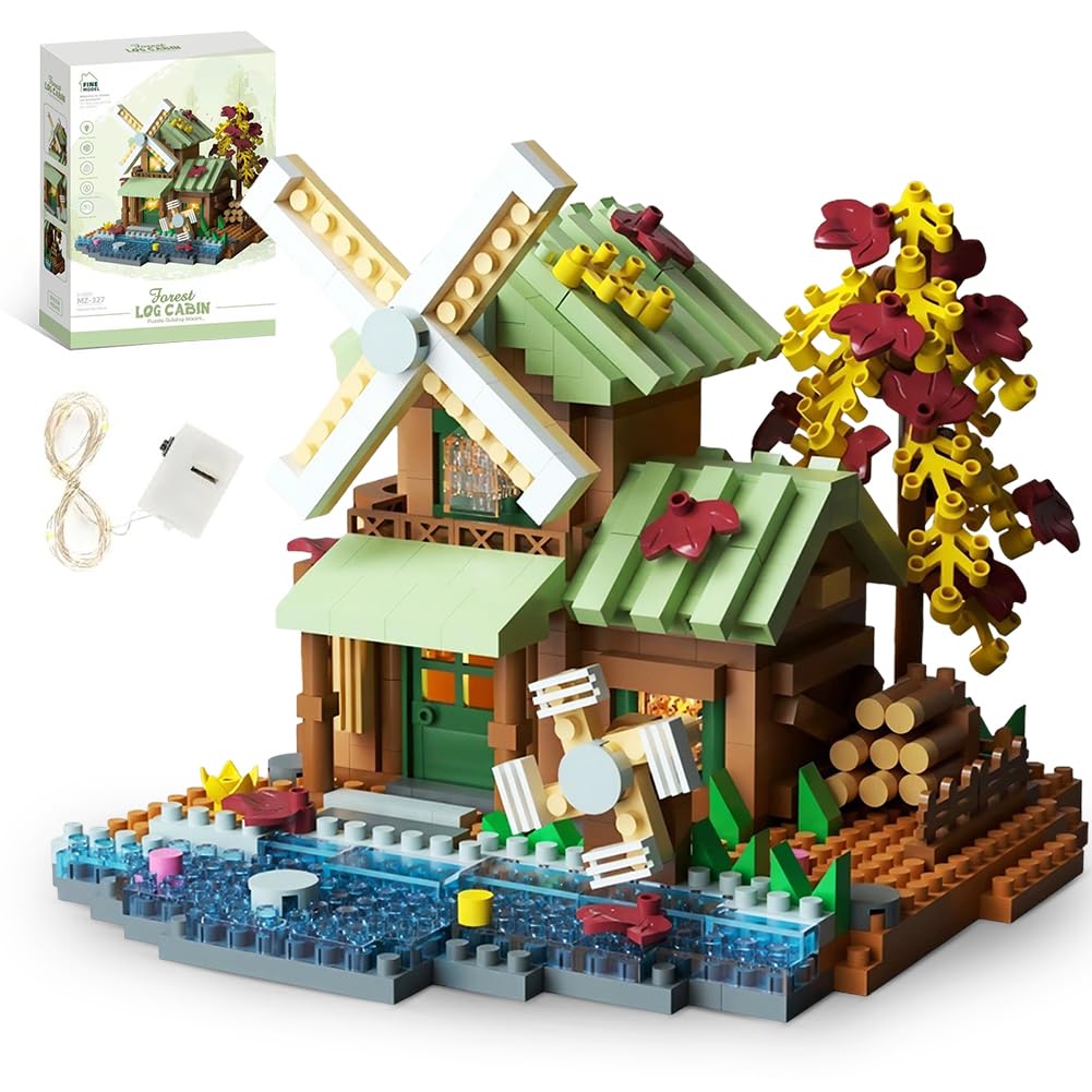 Forest House Building Blocks Set Treehouse Building Bricks Micro Bricks Architecture Set Mini Brick Construction for Teens & Architecture Collectors