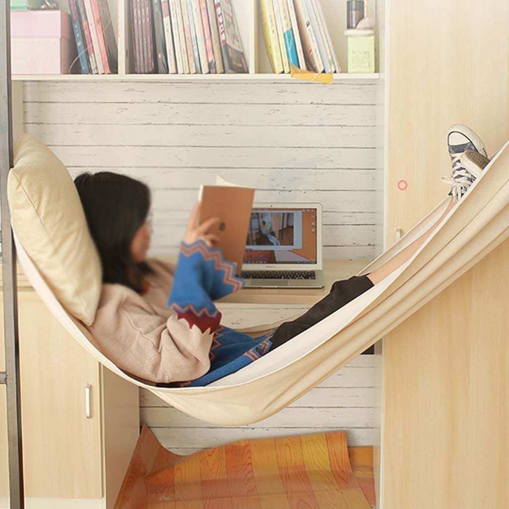 Hamak Ultralekki, Hammock Zapobieganie Wywróceniu Yard Ogród Podwórko Płótno Tkaniny Hamaki Wiszące Łóżko Huśtawka Na Patio Podróże Piesze Wycieczki Hamac na Kemping, na Zewnątrz(Purple)