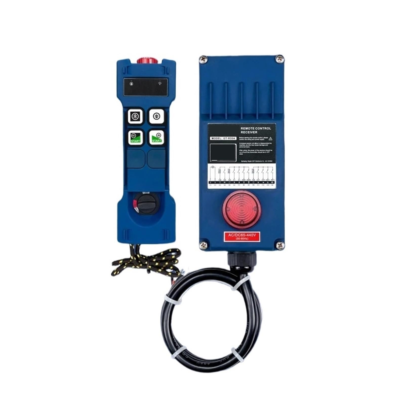 GT-RD04 - Telecomando per gru industriale simile F21-4D Wireless 4 a doppia velocità (18-65V AC DC UHF)