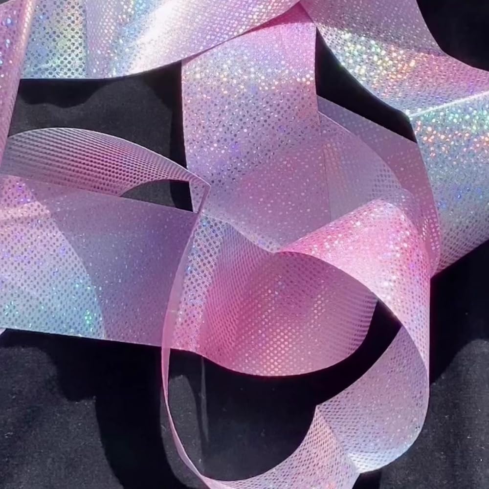 2 pezzi nastro da ballo da 2 m nastro da ginnastica per bambini arcobaleno e rosa, materiale da ginnastica, bacchetta per l'allenamento della danza artistica