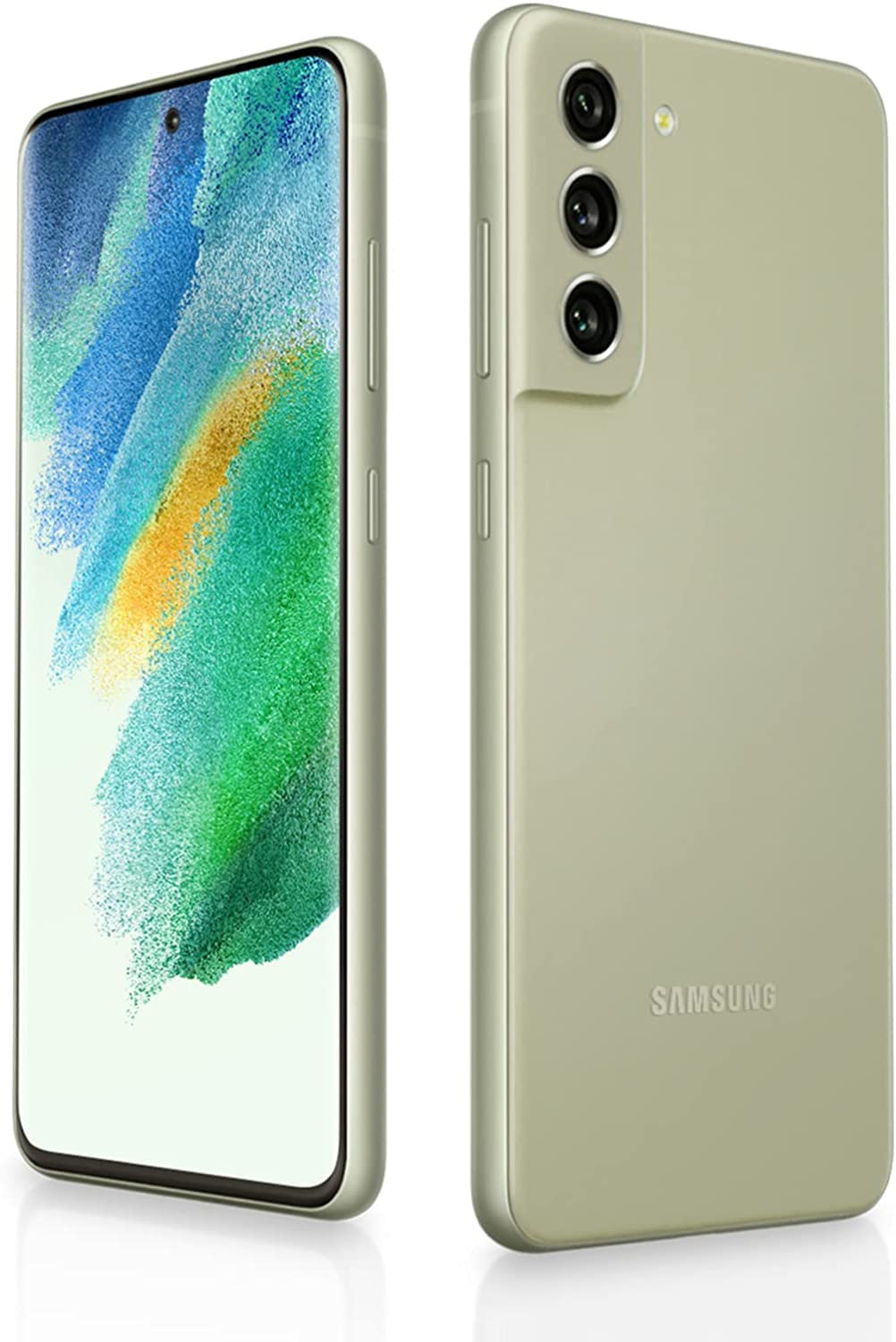 Samsung Galaxy S21 FE 5G Smartphone Android, pantalla AMOLED dinámica de 6,4 pulgadas, batería de 4500 mAh, 128 GB/6 GB RAM, teléfono verde oliva, con 36 meses de garantía