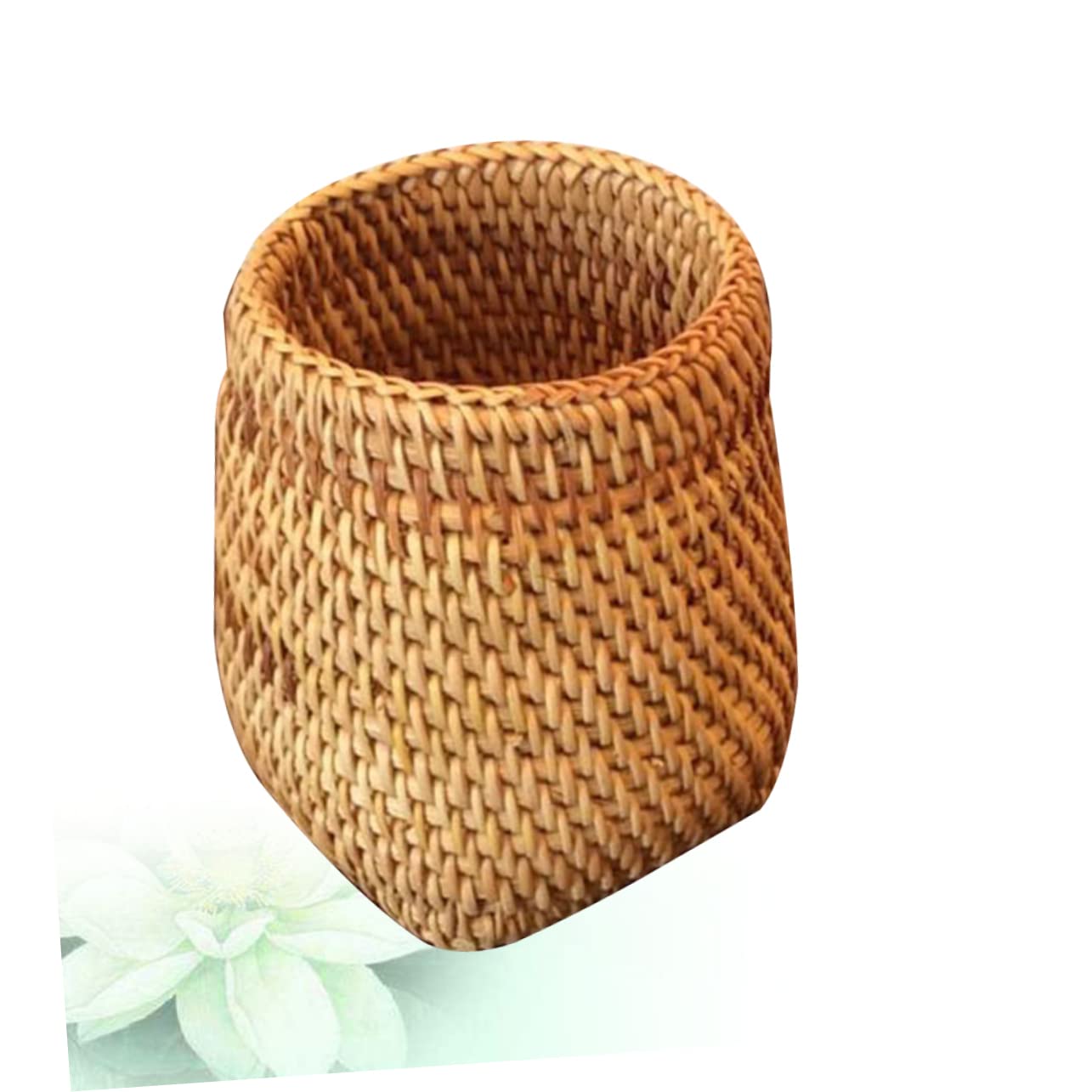 Operitacx 3piezas Contenedor De Almacenamiento De Juego De Té De Ratán Mano Cesta Creativa Para Ceremonia Del Té Multifuncional Como Soporte De Bolígrafos Para Hogar Oficina y