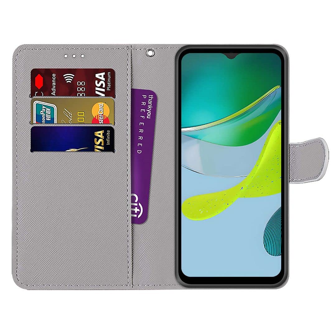 Custodia Portafoglio Per Motorola Moto E13 - Flip Magnetica, Pelle PU, Slot Carte, Cinturino Incluso - 3