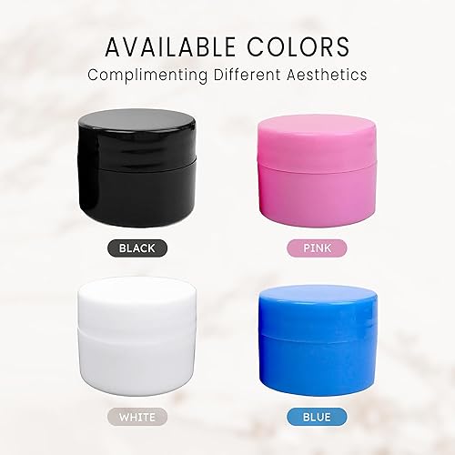 Miniatura 6 de Beauticom - Recipiente de plástico de doble pared grueso de 0.25 onzas (0.25 onzas) blanco con tapa forrada de espuma para pastillas, medicamentos,