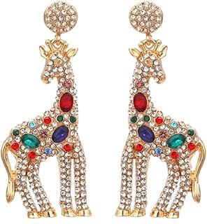 Giraffe Earrings for Women, Cute Animal Giraffe Earrings for Girls, African Giraffe Dangle Earrings Hypoallergenic, Beaded Giraffe Bohemian Drop Earrings, Giraffe Earrings Studs, Giraffe Jewelry Gifts Funny Earrings