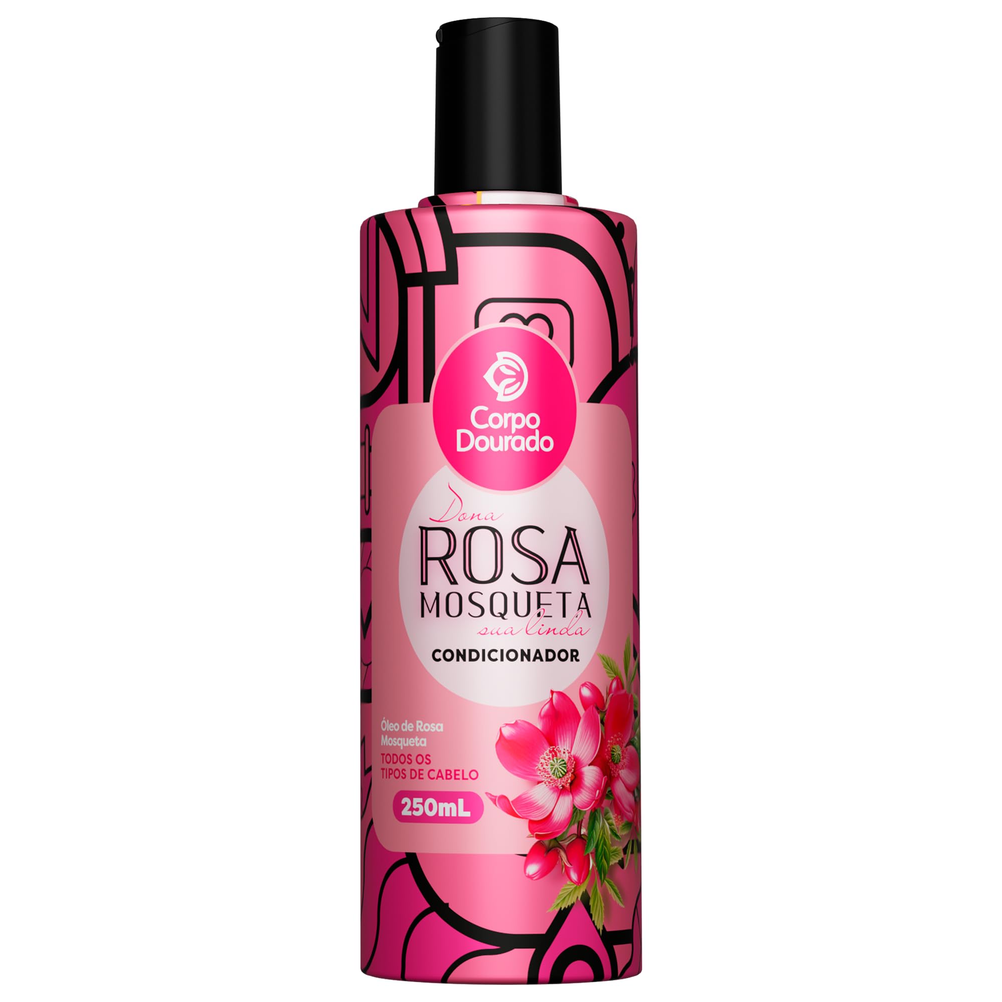 Corpo Dourado Condicionador Dona Rosa Mosqueta Sua Linda | Nutrição intensa e brilho renovado | 250g