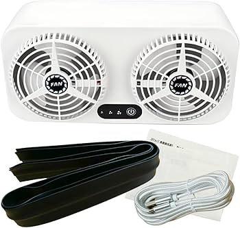 Amazon | Fi's+7 車載換気扇 2mケーブル 排気ファン 空気循環 匂い除去