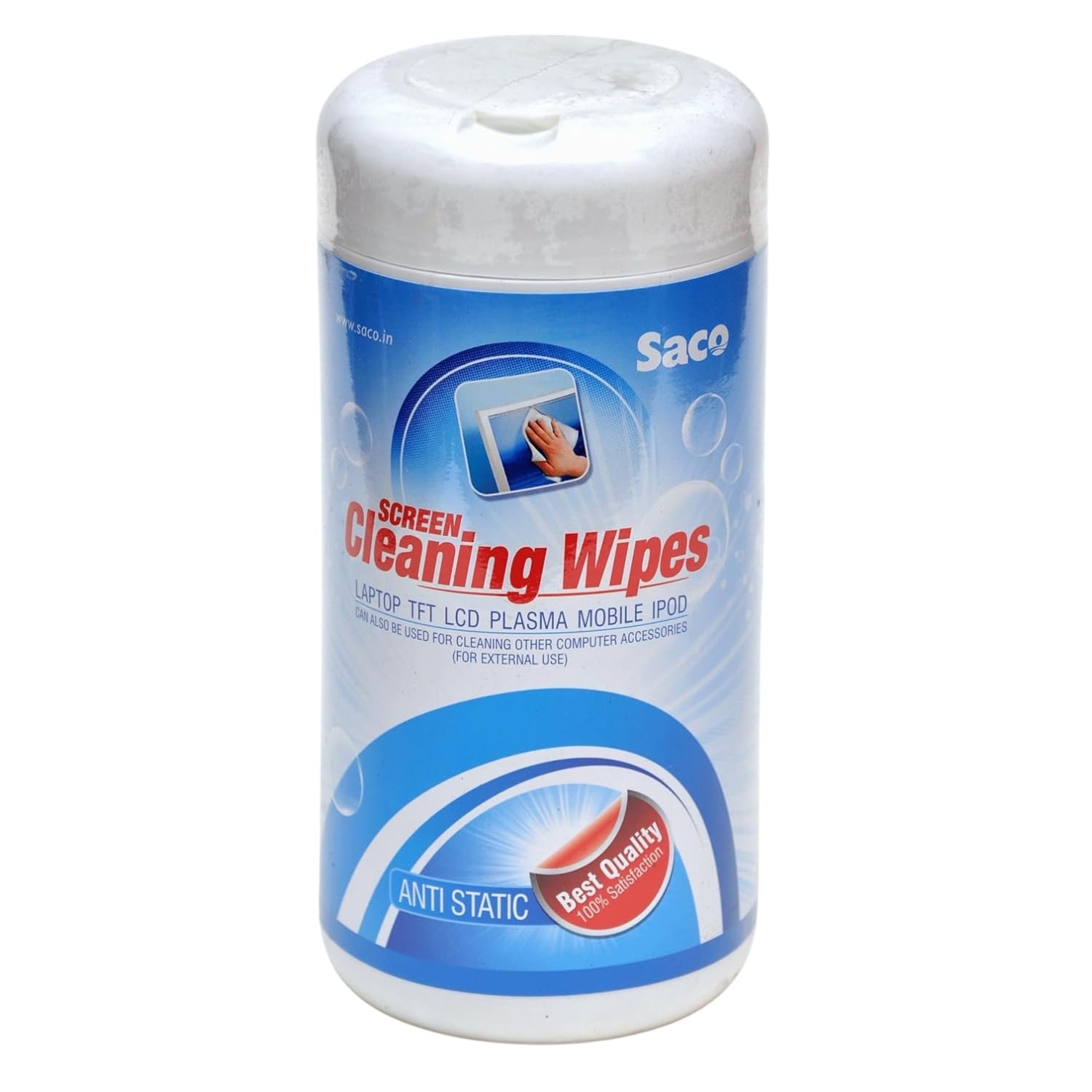 Saco Screen Cleaning Wipes for All Brands Laptop, PC Monitor and Tablets