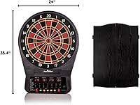 Vista 2 de Diana electrónica Arachnid Cricket Pro 650 de calidad de torneo con separadores de segmentos microfinos para reducir drásticamente los rebotes