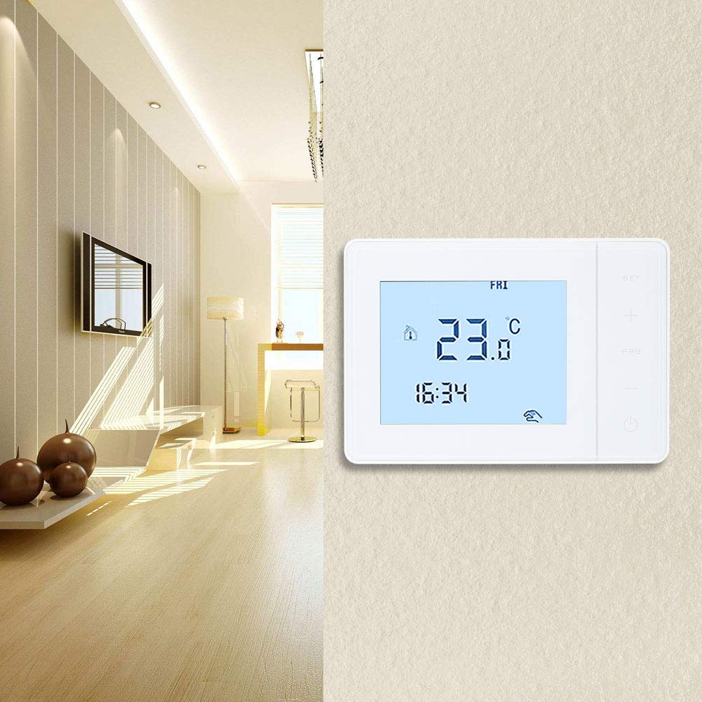 Tyenaza Regolatore di Temperatura Termostato Intelligente programmabile Display LCD Touchscreen Regolatori digitali a Parete Intelligenti per edifici per uffici scolastici a casa 220V
