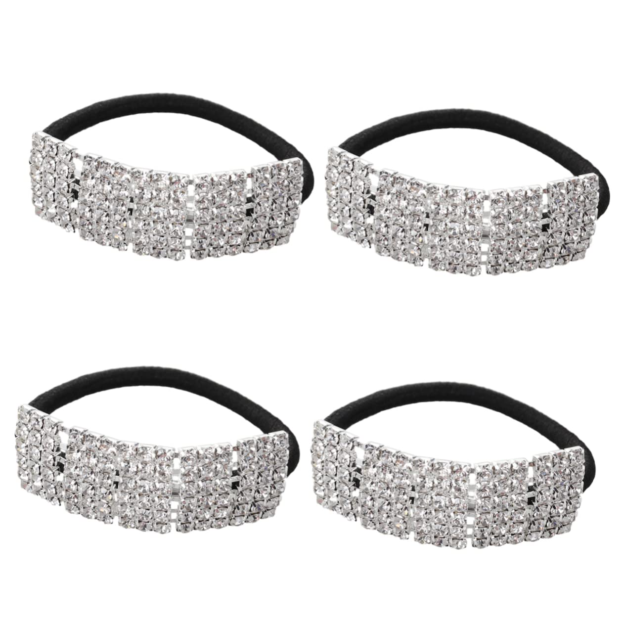 Housoutil 12stücke Strass Haargummis Für Frauen Elastische Creaseless Ponytail Mit Funkelnden Kristallen Haaraccessoires Für Mädchen Und Damen