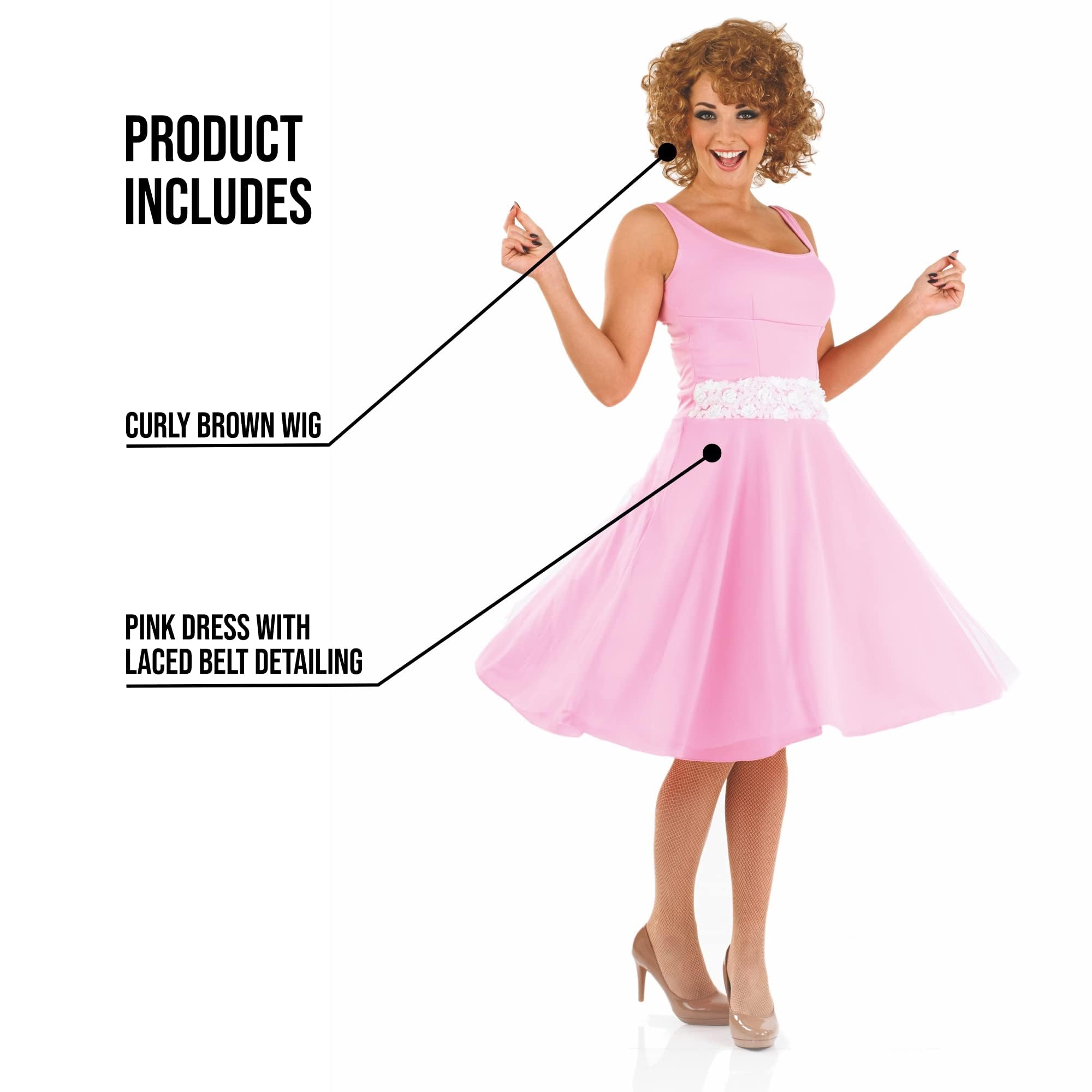 Fun Shack Deguisement Danseuse Annees 50 Femme, Costume Halloween Femme