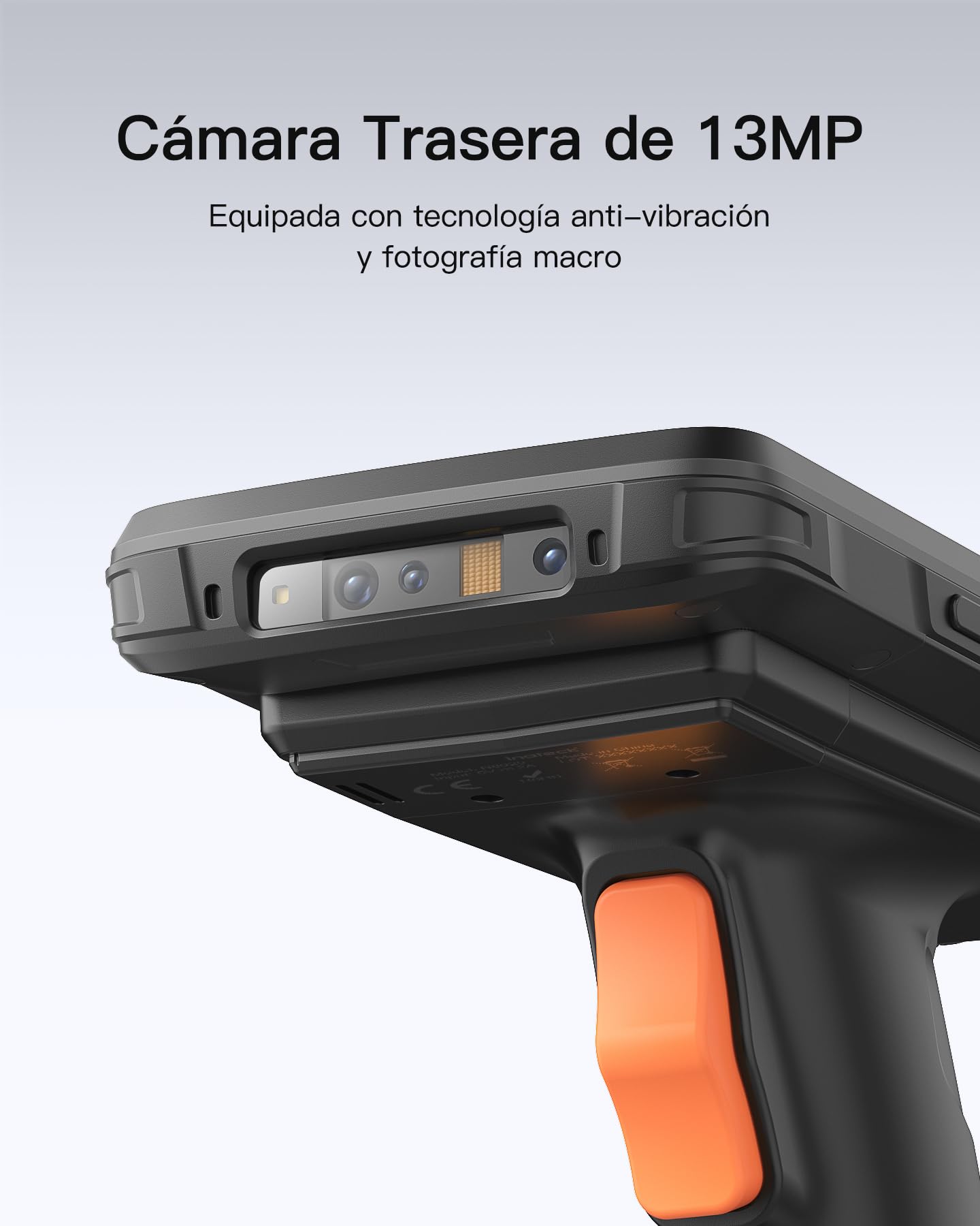 Inateck Android 12 PDA - Escáner de código de barras PDA de 6 pulgadas, pantalla táctil completa, lector 1D/2D con empuñadura de pistola, escáner Bluetooth IP66 6500 mAh, Wi-Fi 6 y 4G, para minoristas