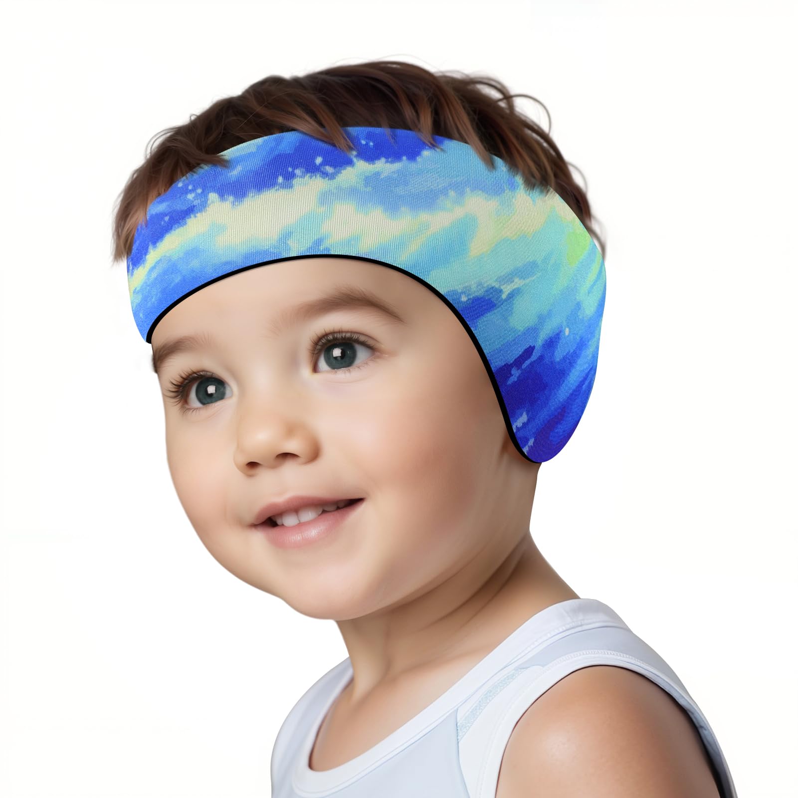 HeySplash Swimming Headband, Elastic Neoprene Swimming Earplugs Kids Ear Plugs Ear Band Swimmer Protection, EarGuard & Hair Guard for Kids Adult, Keep Water Out, Hold Earplugs in, S, Blue Surfing โ image 1