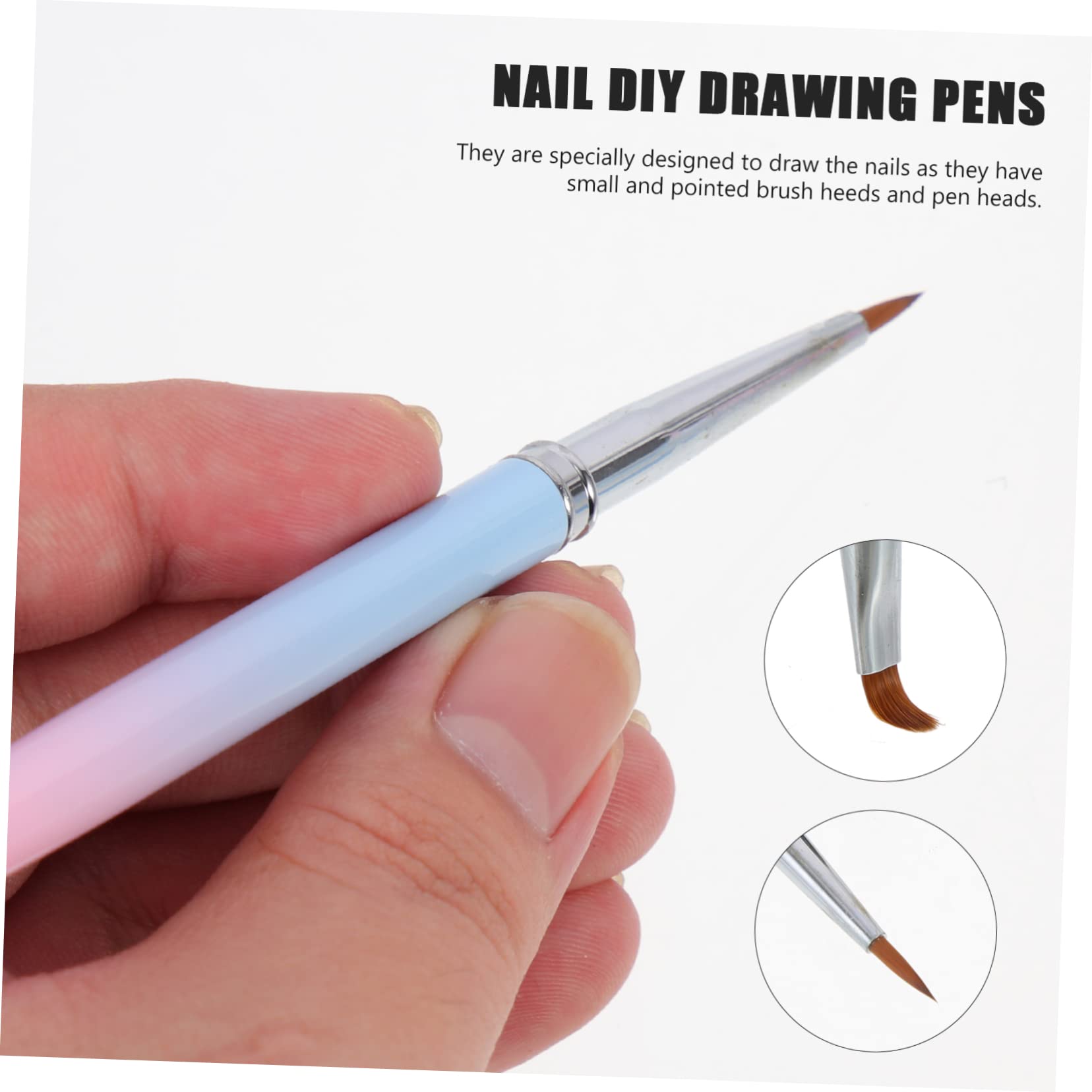 FRCOLOR 15pezzi Pennello Per Nail Art Professionale Per Manicure e Decorazione Unghie Manico Resistente Pennelli Per Unghie Con Testa Per Risultati Perfetti Strumenti Per Salone e Uso