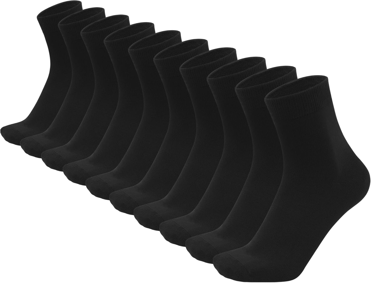 Sakusock Mens Above Ankle Thin Cotton Quarter Crew Socks Classic Lightweight Moisture Wicking Work Socks 5 Pairs