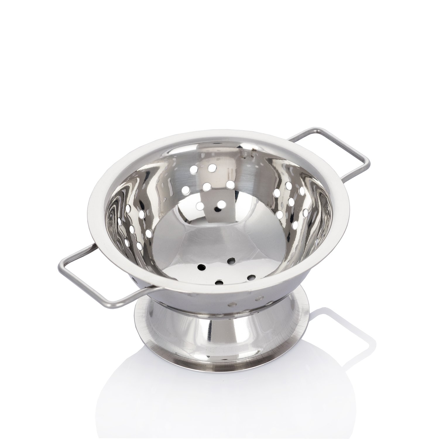 Urban Snackers Serving Stainless Steel Kitchen Colander Strainer with Wide Grip Basket Handles 16 cm Use for Hotel, Home, Bar & Restaurant - Image 4 thumbnail