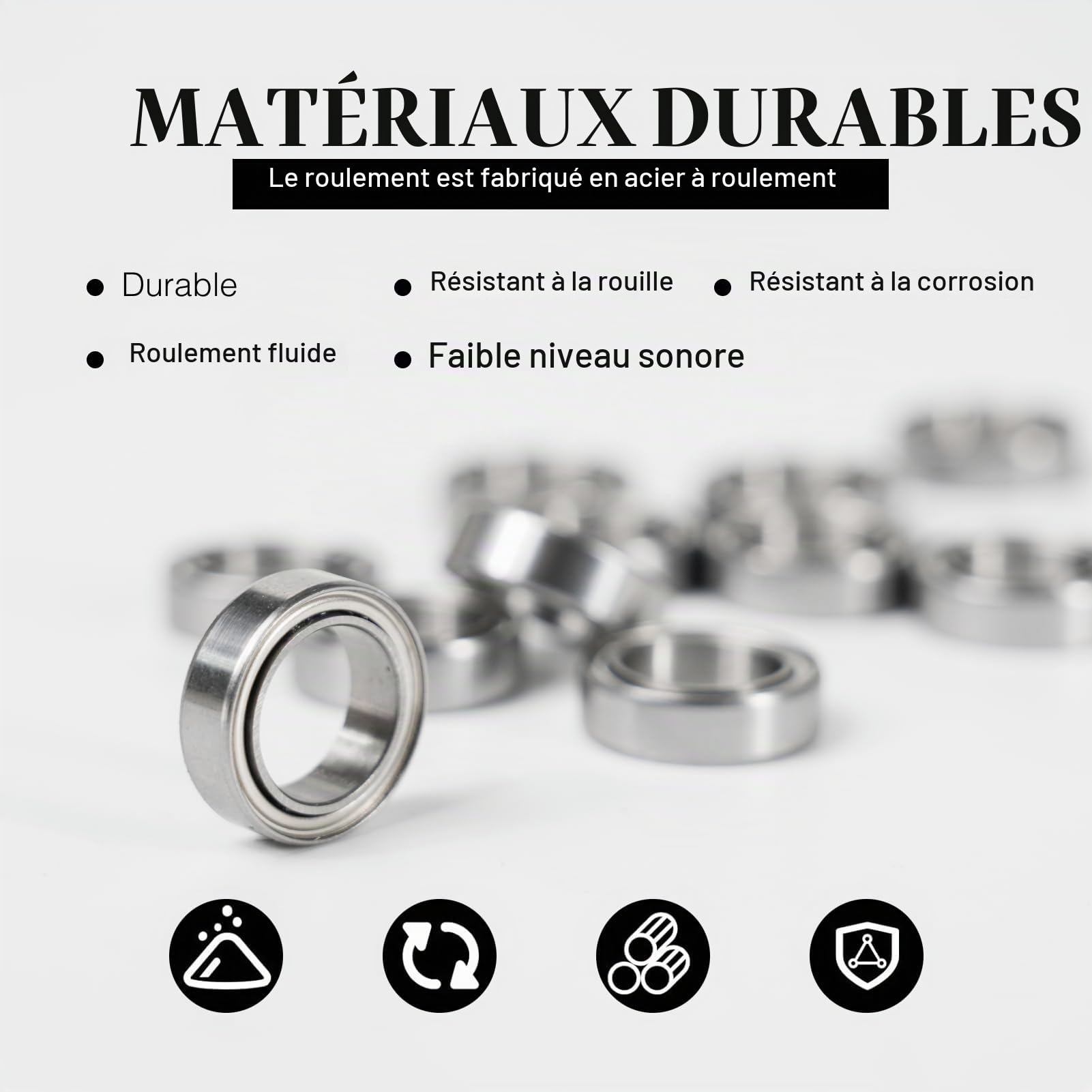 12pcs MR128-2RS Roulements à Billes 8 mm x 12 mm x 3,5 mm, Double Protection, Roulements à Gorge Profonde pour DIY, Mini-Roulements, Tours, Moteurs, Imprimantes 3D, Fraiseuses et Appareils Mécaniques