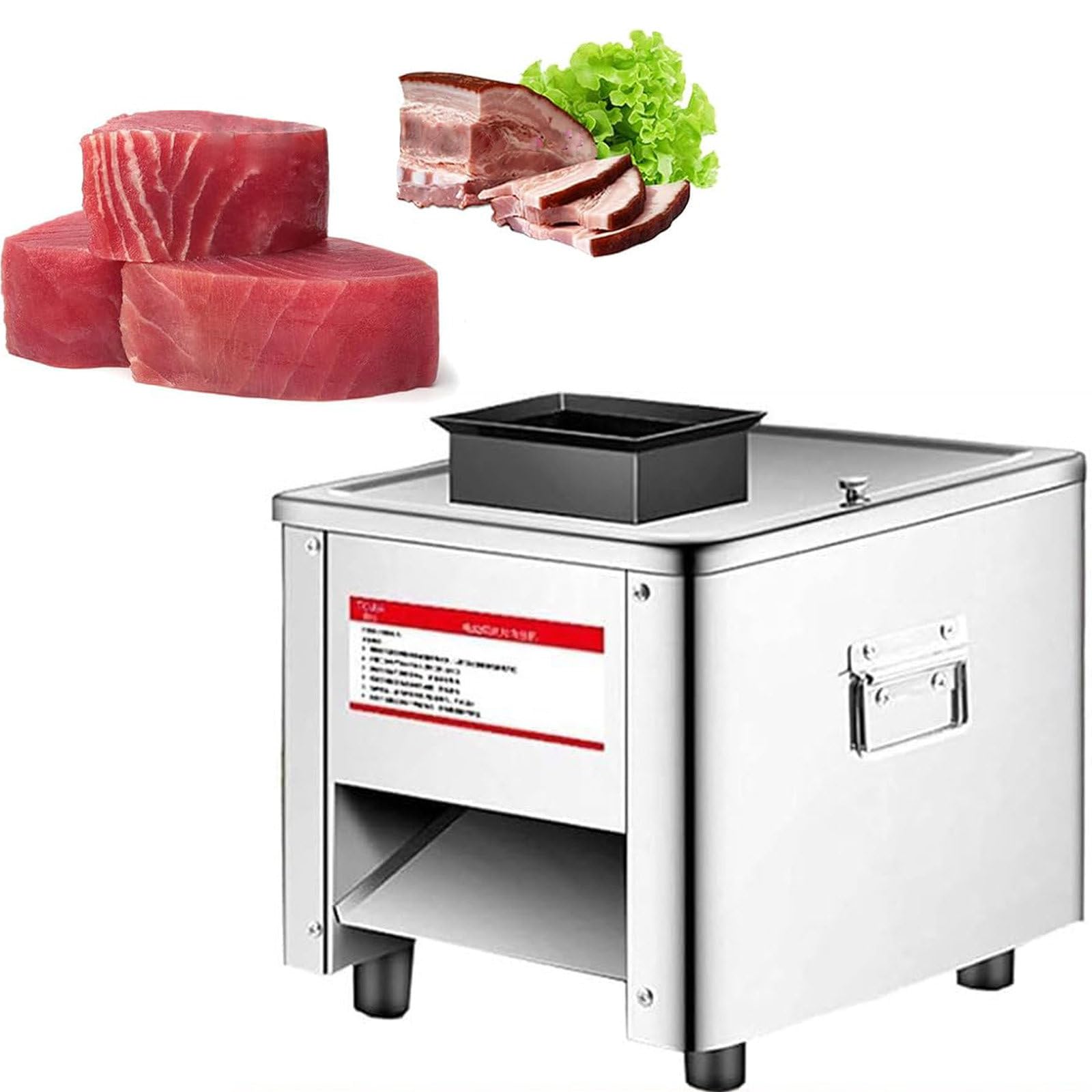 XueFulxion Meat Cutter Machine,Electric Meat Slicer Shredded Machine,Slicer Cutter Shredder Machine Dicer Cutter,Commercial Electric Chicken Fish Beef Meat Vegetable Slicer(3.5MM) 5.0mm