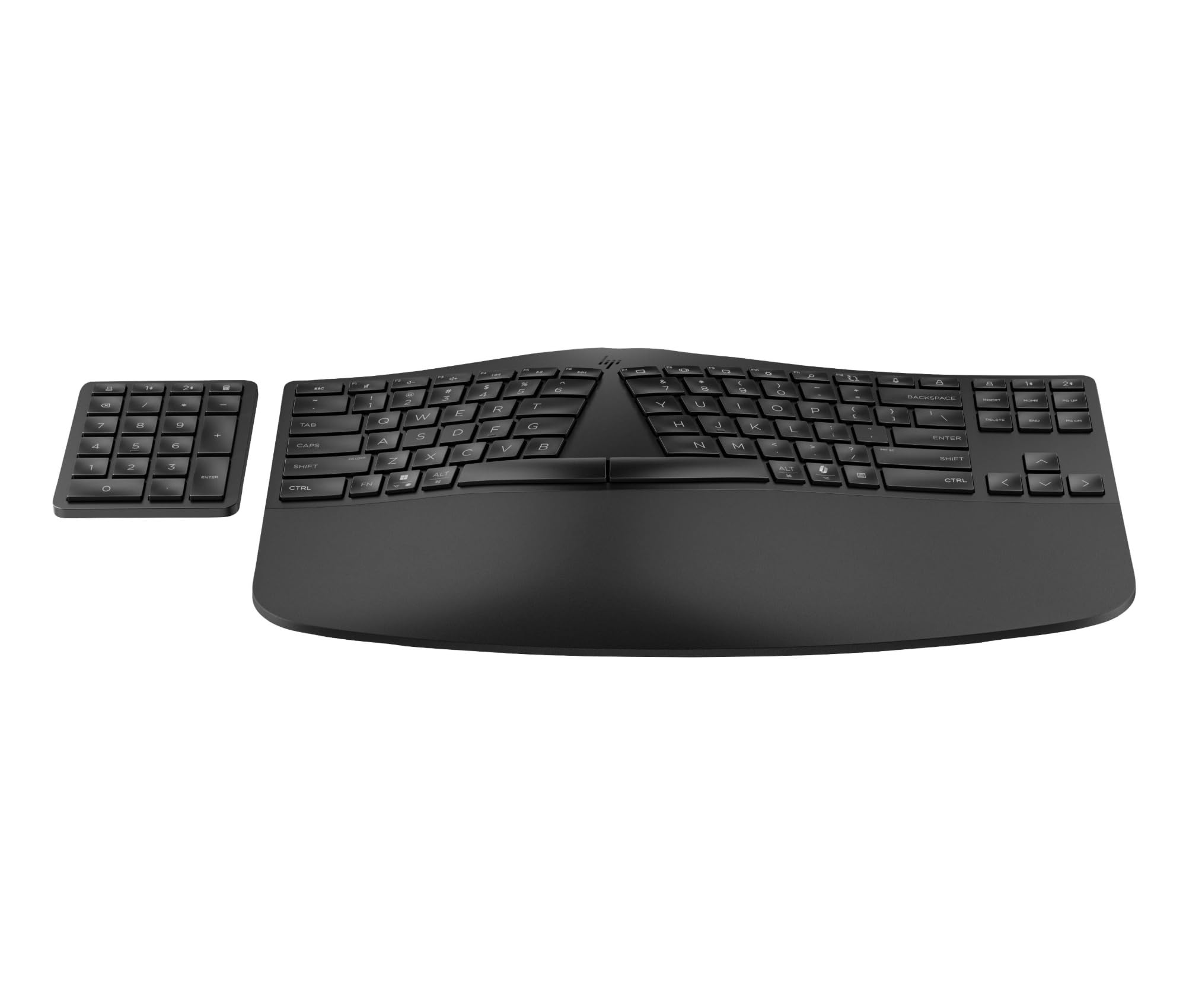 HP 960 Tastiera Ergonomica Wireless, Connessione rapida Swift Pair e Dongle Unifying, 20 Tasti Programmabili, standard Intel Evo, Multidispositivo, Tasto Copilot, Autonomia fino a 24 Mesi, Nero