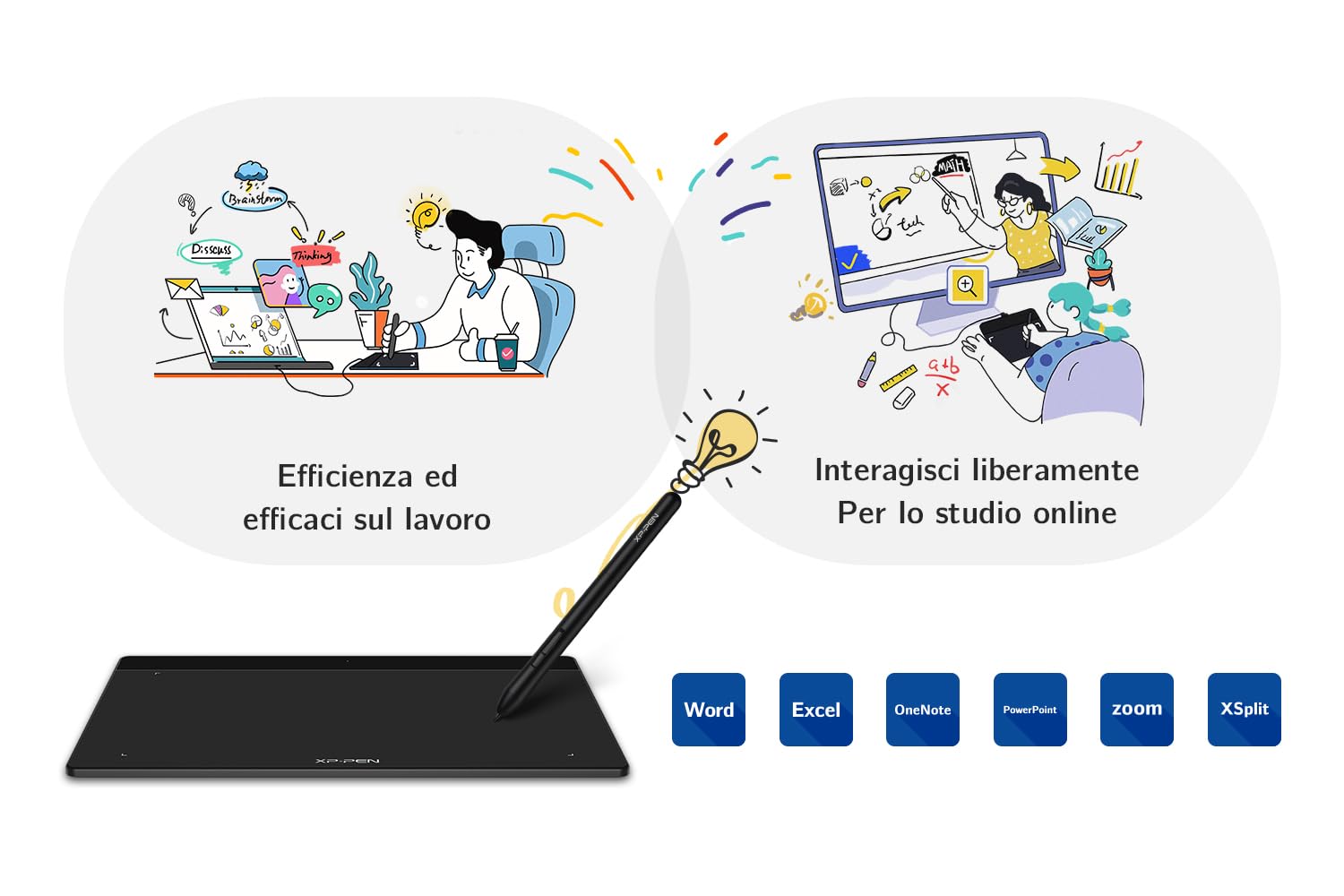 XP-PEN Deco Fun XS - Tablet grafico da disegno, dimensioni 4 x 3 pollici, ideale per firma elettronica e istruzione remota, colore: nero classico