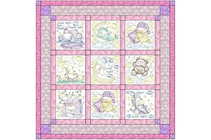 Material Maven Goodnight Moon and Stars Quilt Kit for Girls