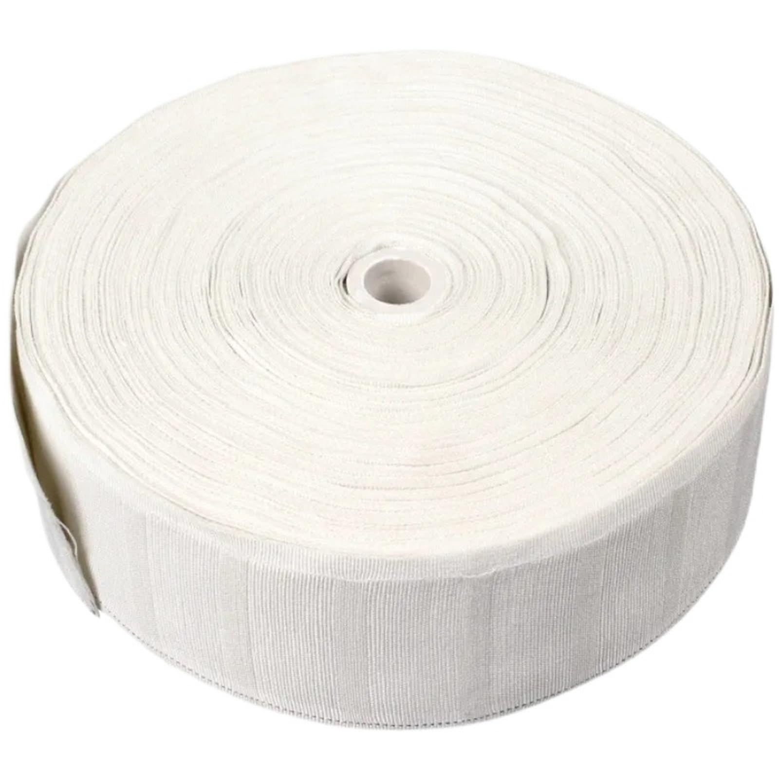 Rufflette pour Rideaux Bande plissée Blanche de 5/10/20 mètres, à Utiliser for Le Rideau, Bande supérieure œillets, Crayon plissé, Crochet, Accessoires(10M)
