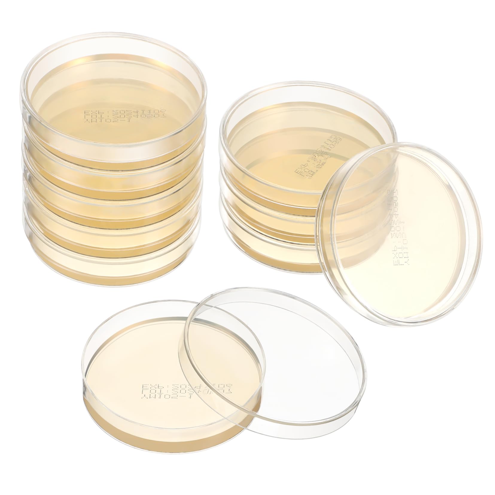 Placas De Petri Prellenadas De Agar Nutritivo 7cm, 10 Unidades, Esterilizadas Para Laboratorio