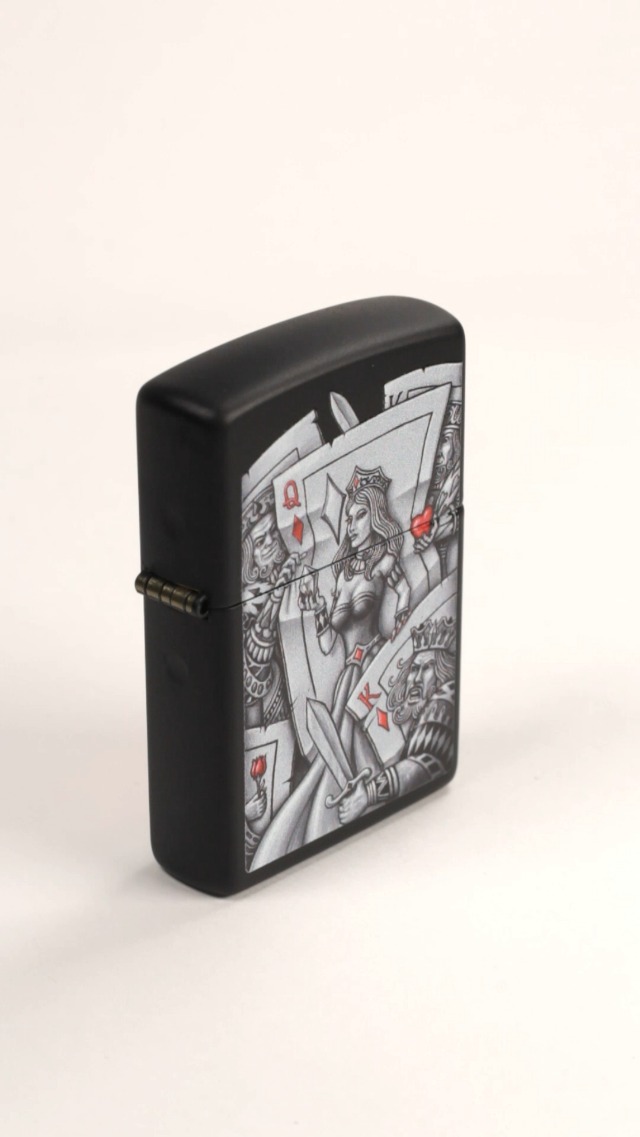 Amazon.com: Zippo Custom Lighter - Graphic Queen of Diamonds Card