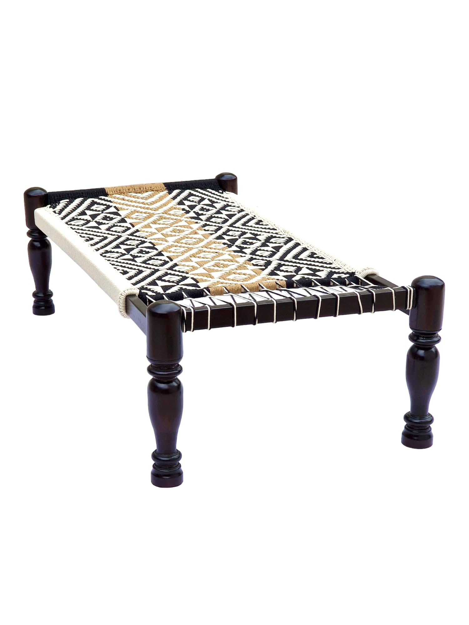 IMPREXIS STORE Wooden Hand-Woven charpai/khaat/Size 4X6 4