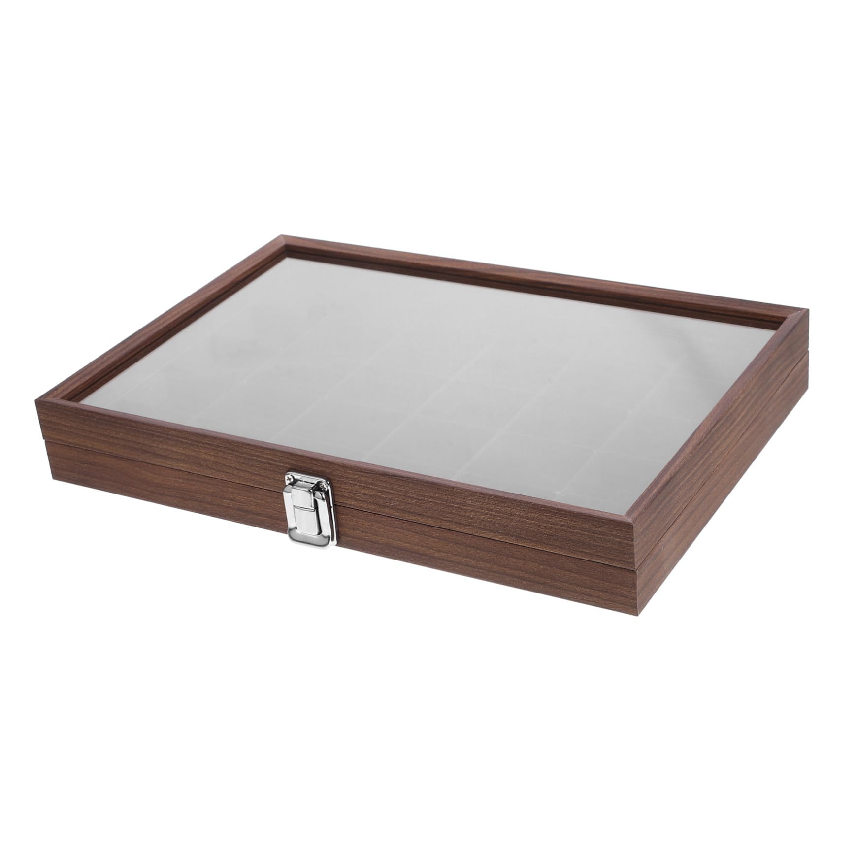 Garneck Boîte à Thé en Bois avec 30 Compartiments, Organisateur Élégant avec Couvercle en Verre, Rangement Pratique pour Sachets de Thé à Usage Domestique