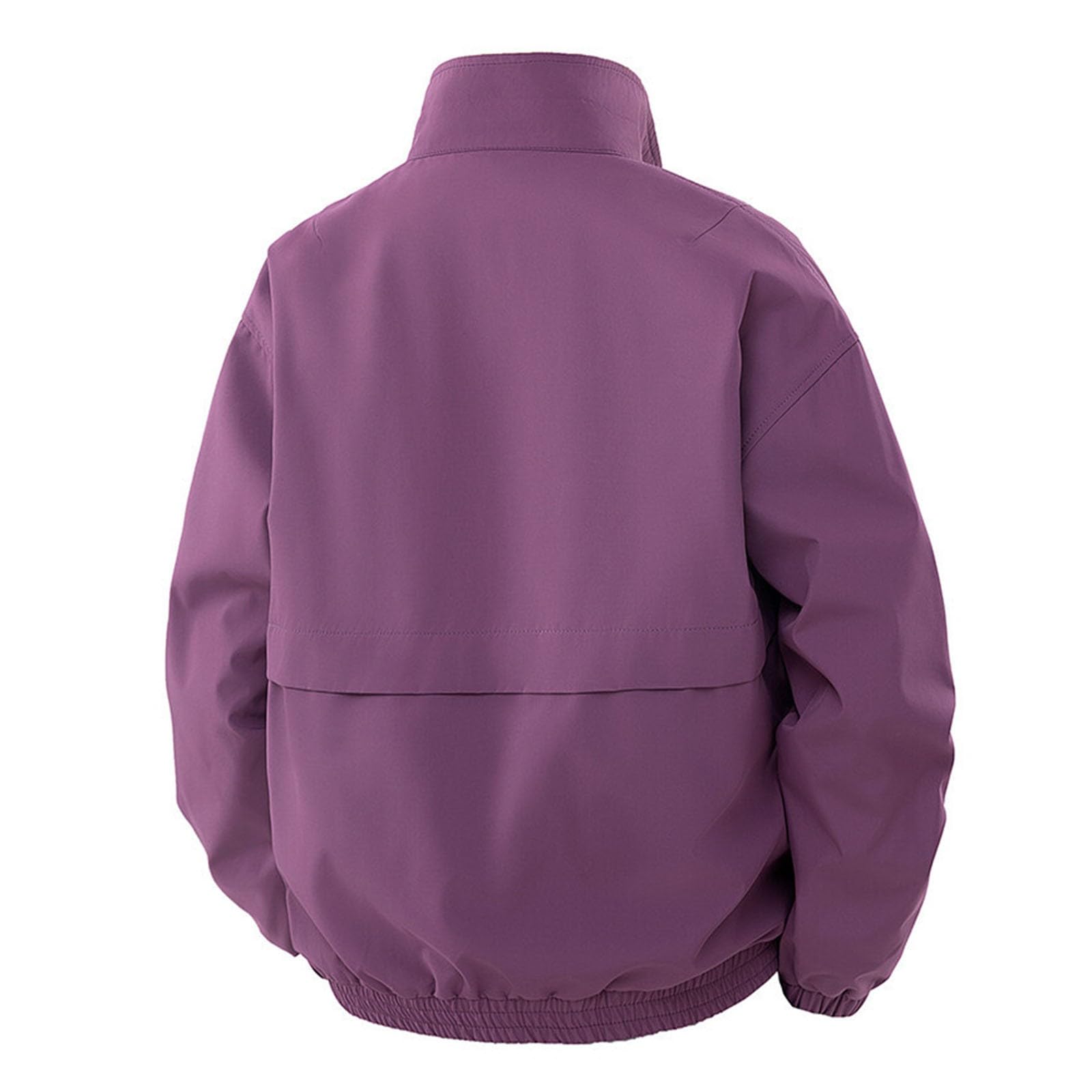 Generisch Regenjacke MäDchen Herrenjacke im neuen robusten Stil mit Lockerem Stehkragen großer Größe für den Alltag
