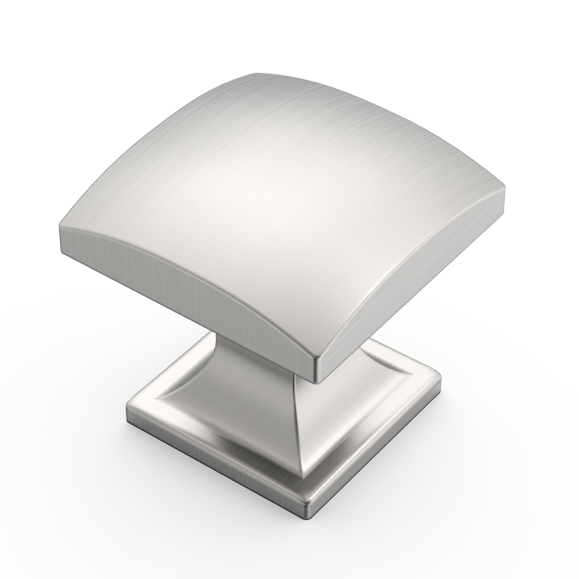 Amerdeco 10 Pack 1 Inch Brushed Satin Nickel Cabinet Knobs