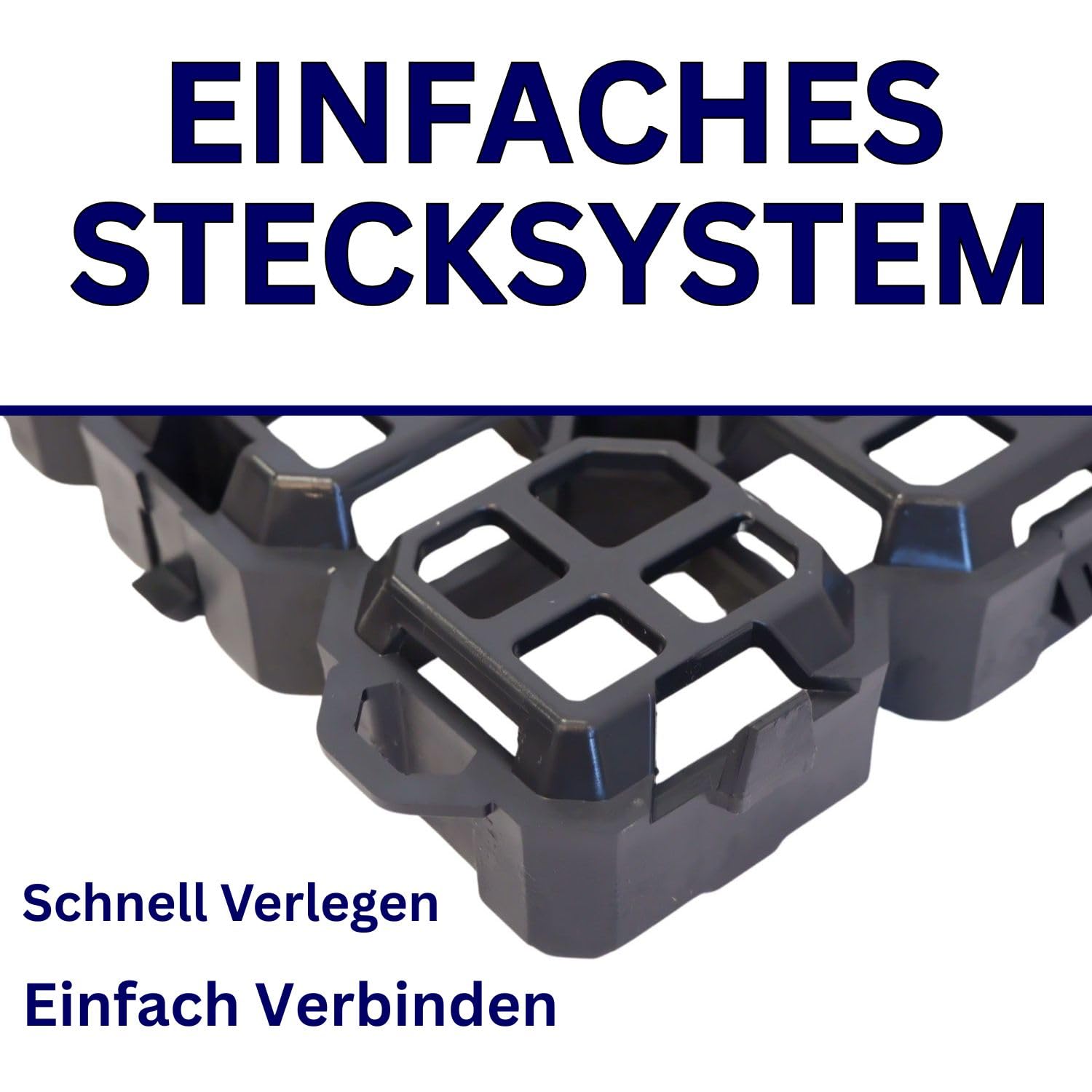 10 Stück ViD Rasengitter/Rasenwaben 60x40x4 cm, schwarz | Paddockplatten/Rasengitterplatten/Bodenwaben/Garten Zubehör