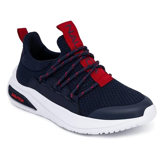 Nautica Kids Athletic Slip-On Sneakers - Comfortable Bungee Running Shoes for Boys and Girls - Stylish and Supportive Footwear for Active Kids (Big Kid/Little Kid/Toddler)