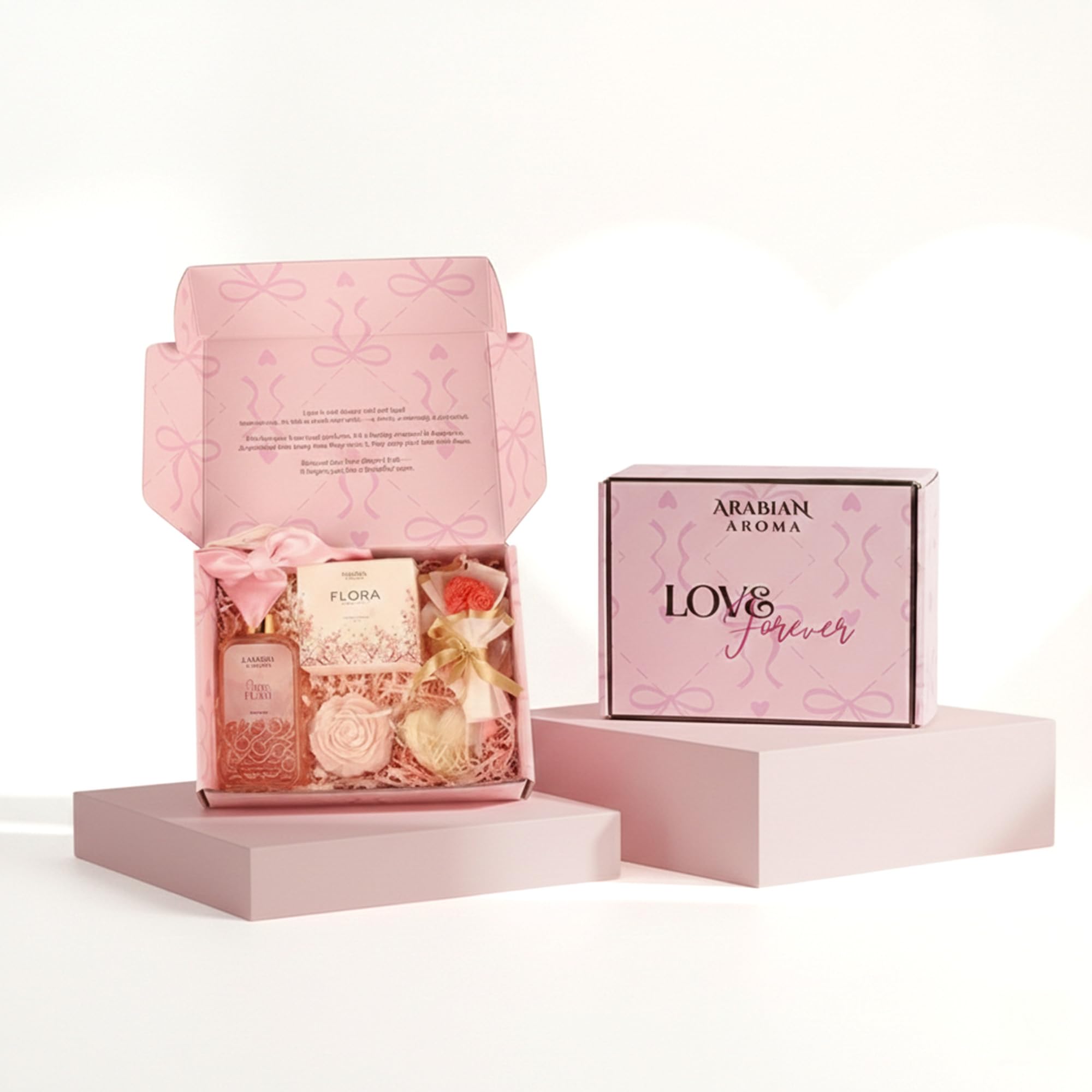 Arabian Aroma love forever luxury fragrance gift hamper for women | romantic perfume & bath essentials gift set for valentine, anniversary & special occasions-image-26