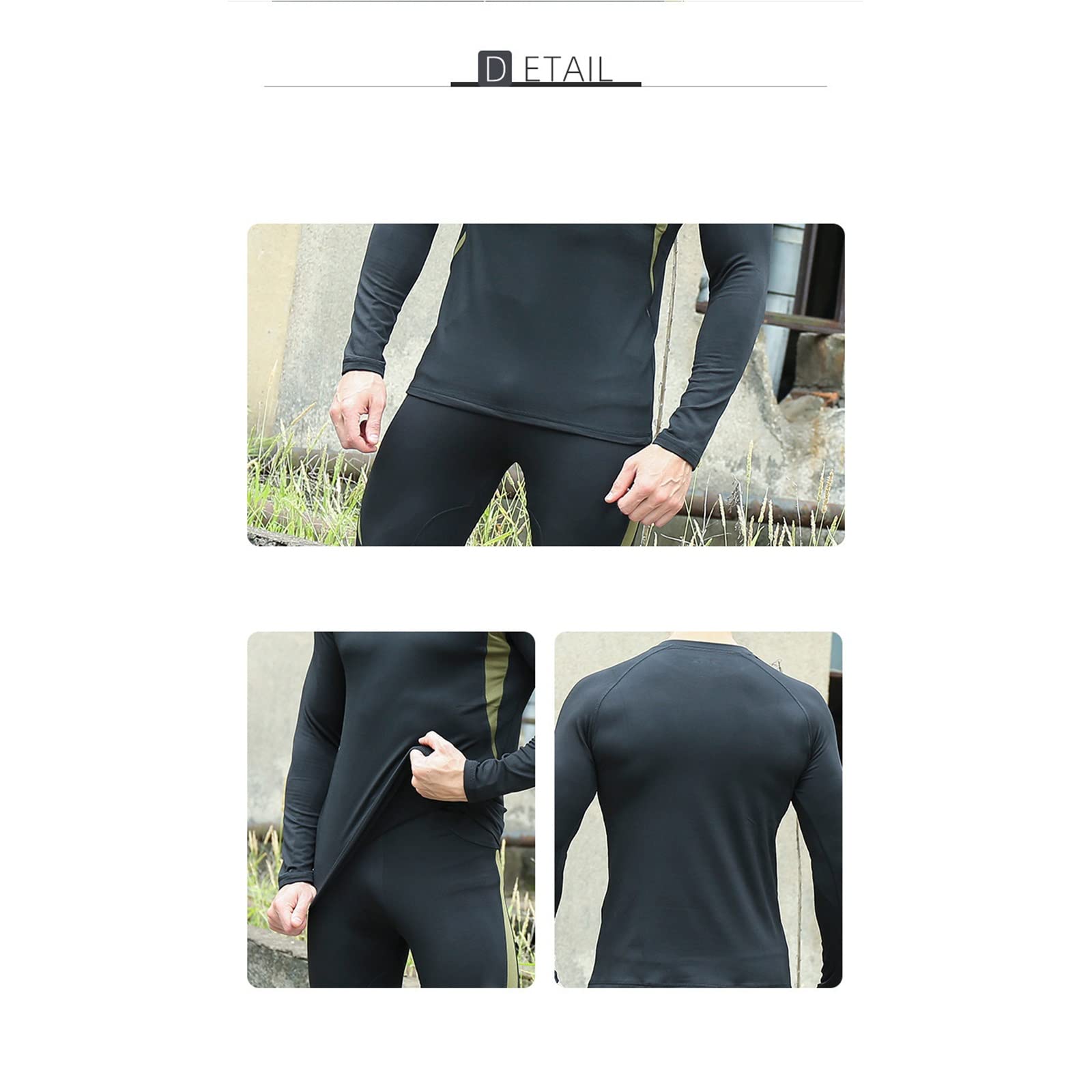 Mężczyźni Thermal Underwear Set, Men Outdoor Sports Function Breathable Training Cycling Thermo Underwear Long Johns, dla ekstremalnie zimnej pogody