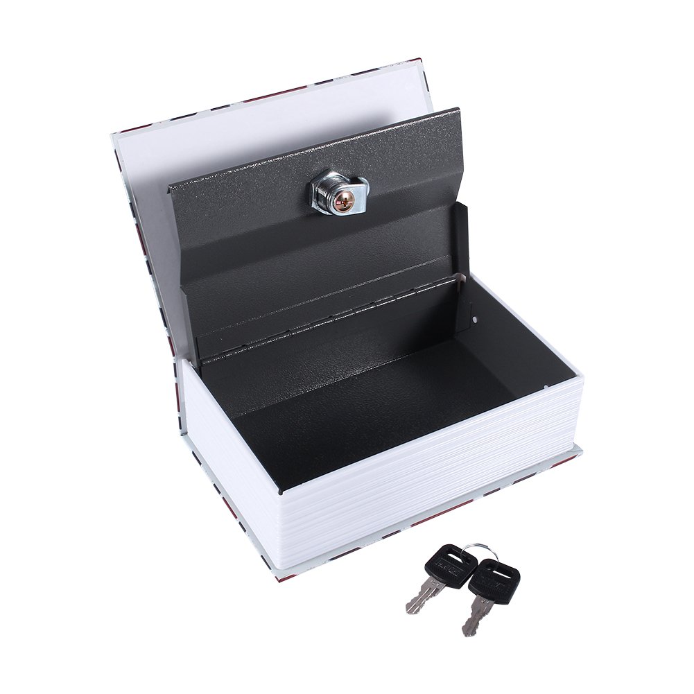 Wörterbuch-Buch-Geheimsafe-Sicherheitsbox, Kleine Umleitungsbuch-Safe-Aufbewahrungsbox, Wörterbuch-Geheimsafe-Dose mit Sicherheitskombinationsschloss und Schlüssel(Italy Type)
