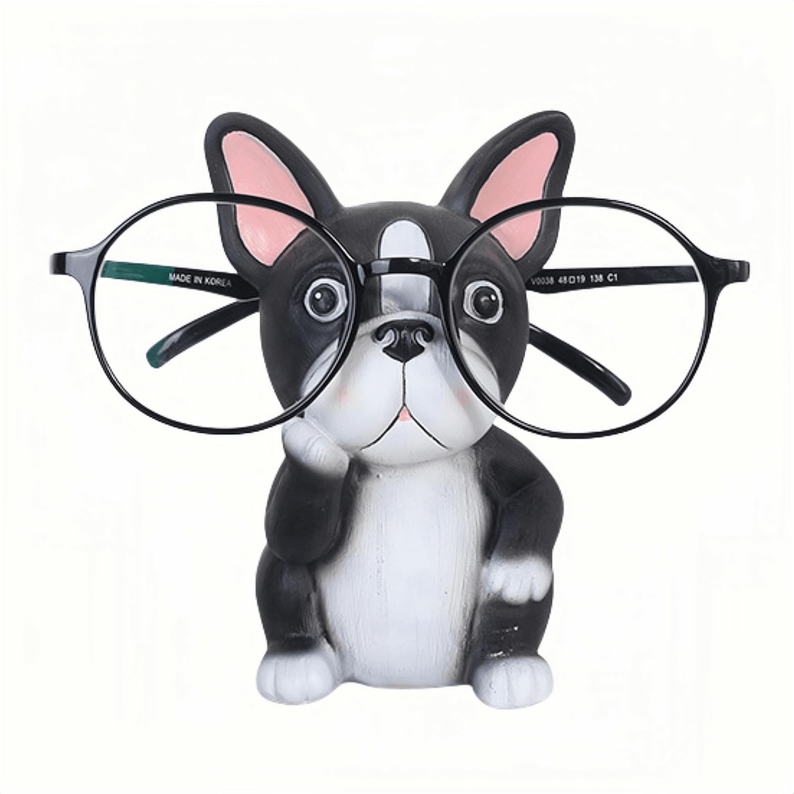 AMJIDJU Cute Animal Eyeglasses Holder for Home Office Desk Decoration Gift (Bullfight)