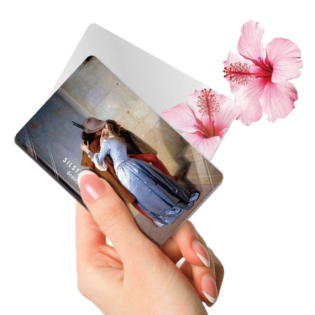 SILSTAR PROFESSIONAL Compact Card Mirror, Unbreakable Acrylic Makeup Mirror, Vanity Mirror Francesco Hayez_Kiss 109