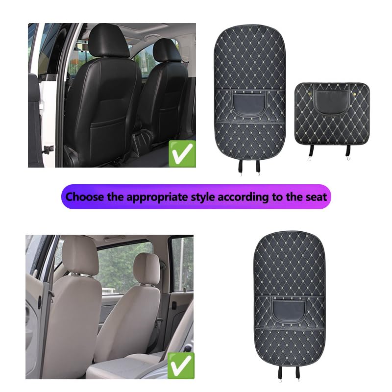 2 Pezzi Proteggi Sedile Auto Bambini Posteriore per Nissan Pathfinder Magnite Terra, Universale Copri Schienale Auto Anticalcio E AntiGraffio Portaoggetti Sedile Auto,Long