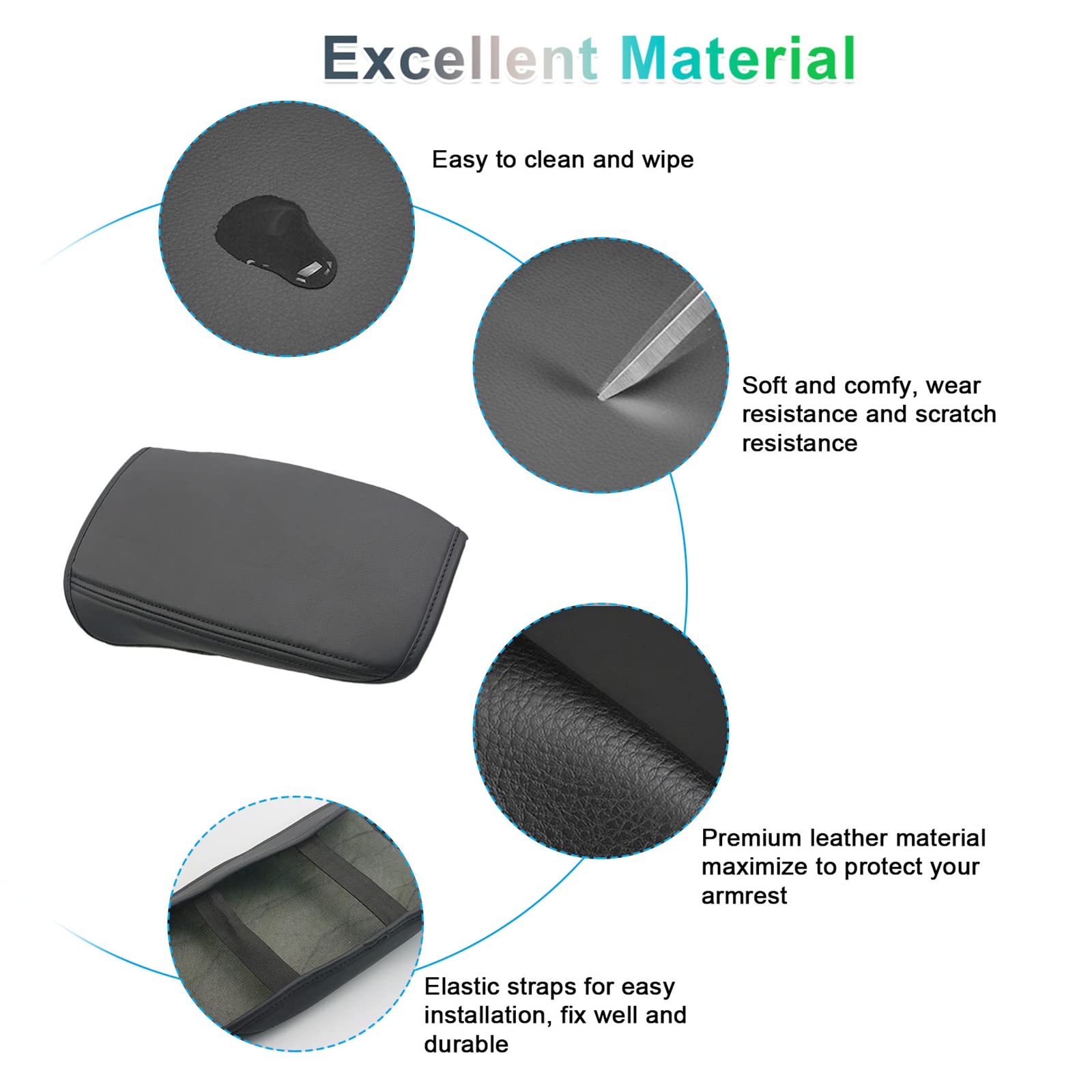 Copribracciolo Per VW Tiguan MK2 E Seat Tarraco - Pelle Ecologica Impermeabile - Facile Installazione - Foto 10