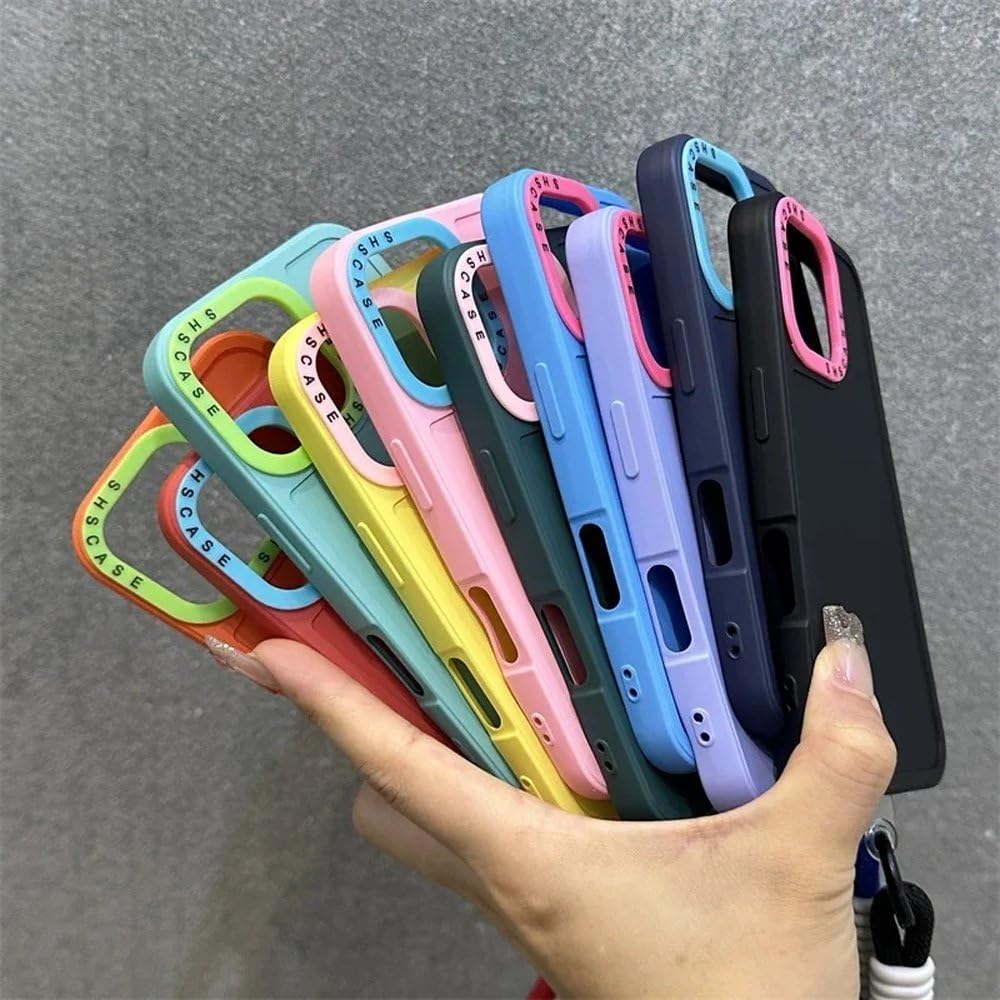 Amazon.co.jp: キャンディカラーコントラストリストストラップケース