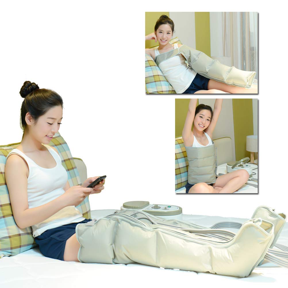 Botas de compresión de aire para hinchazón de la circulación del linfedema, recuperación de terapia de aire neumática intermitente, relajación y alivio del dolor, máquina de masaje inflable, paquete