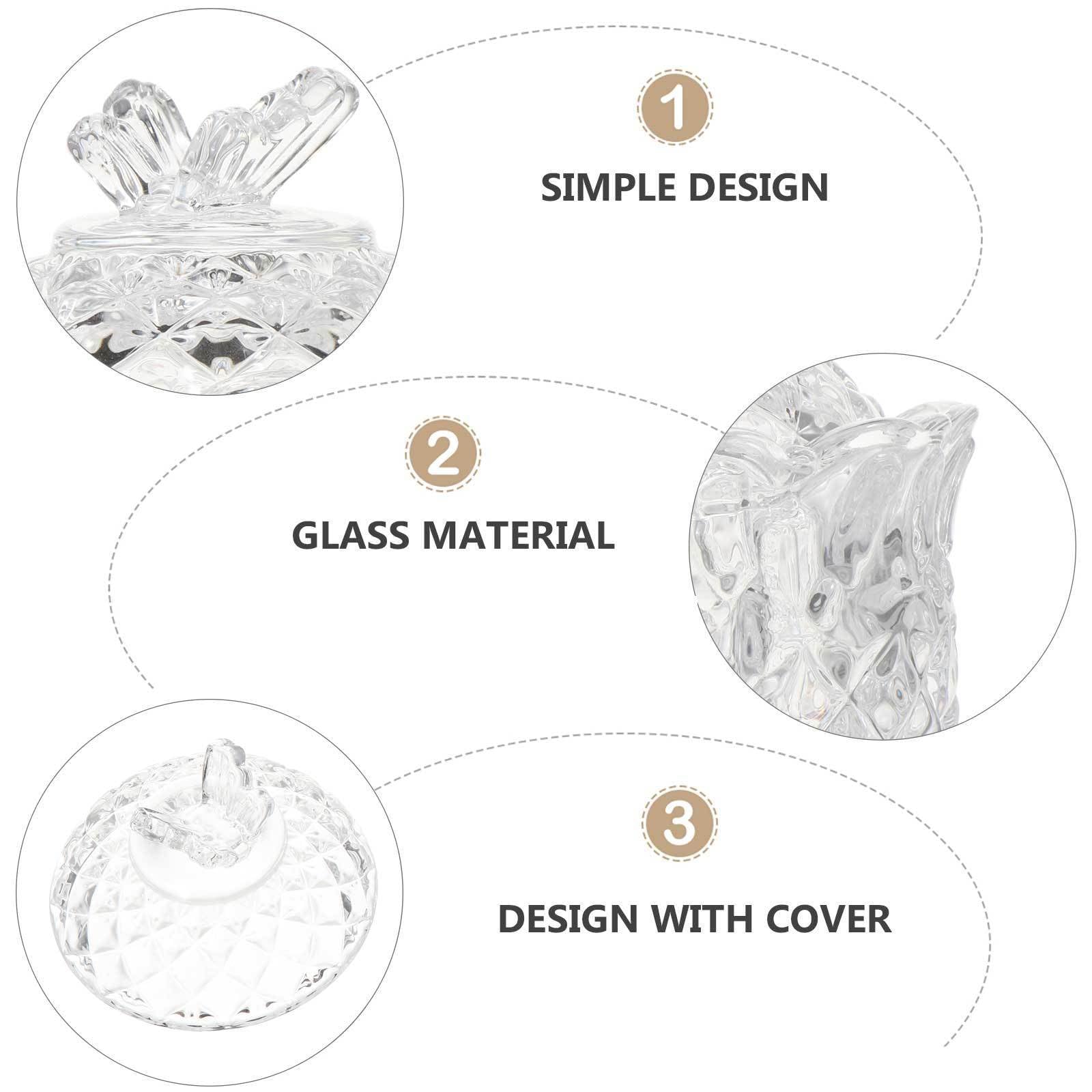 SHOWERORO Tarro de Cristal Transparente Práctico y Elegante Tapa en Forma de 2 Piezas para Almacenar Dulces Adecuado para Frutos Secos y Snacks en Cocina