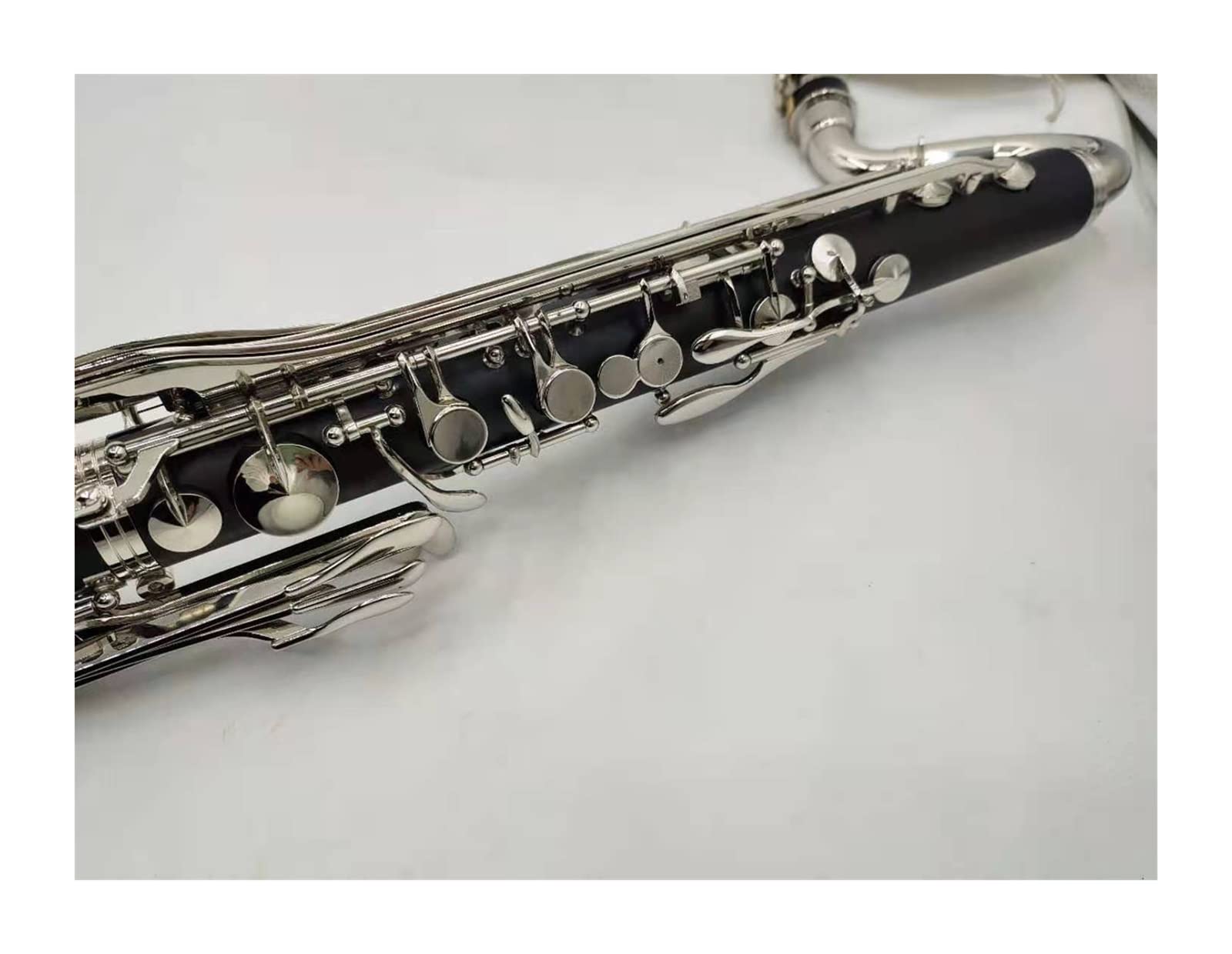 Professional Klarinette C-Klarinette, versilberte Tasten, Bassklarinette, professionelles Musikinstrument mit Mundstück